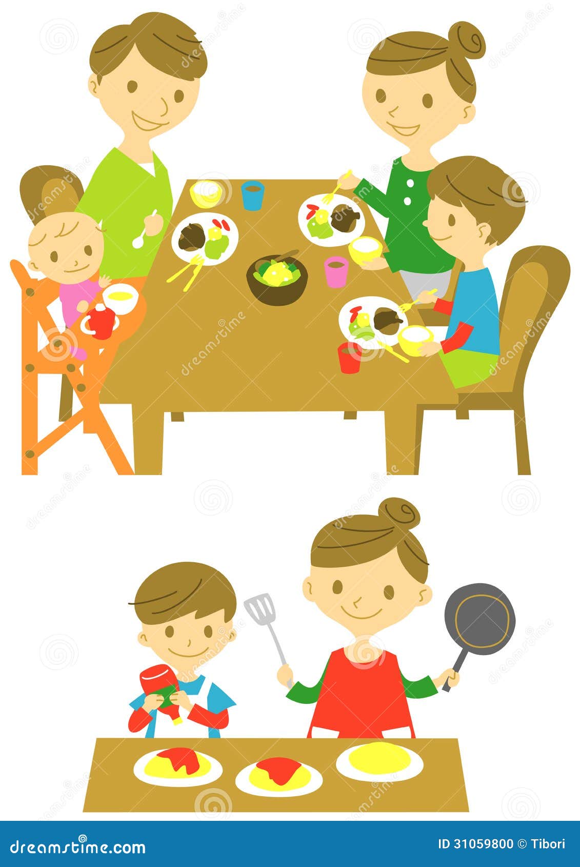 family eating clip art