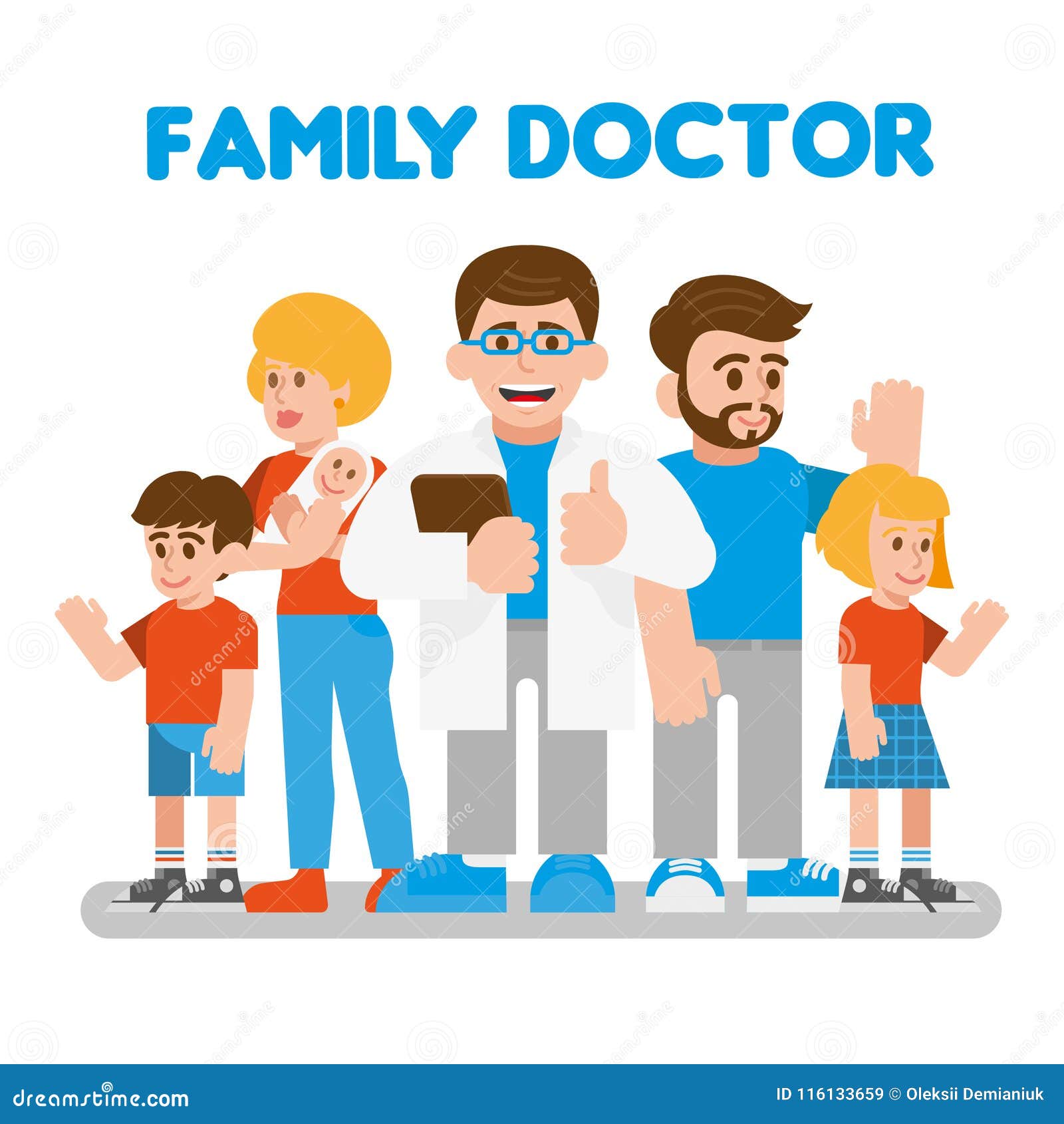 Family doctor stock vector. Illustration of isolated - 116133659
