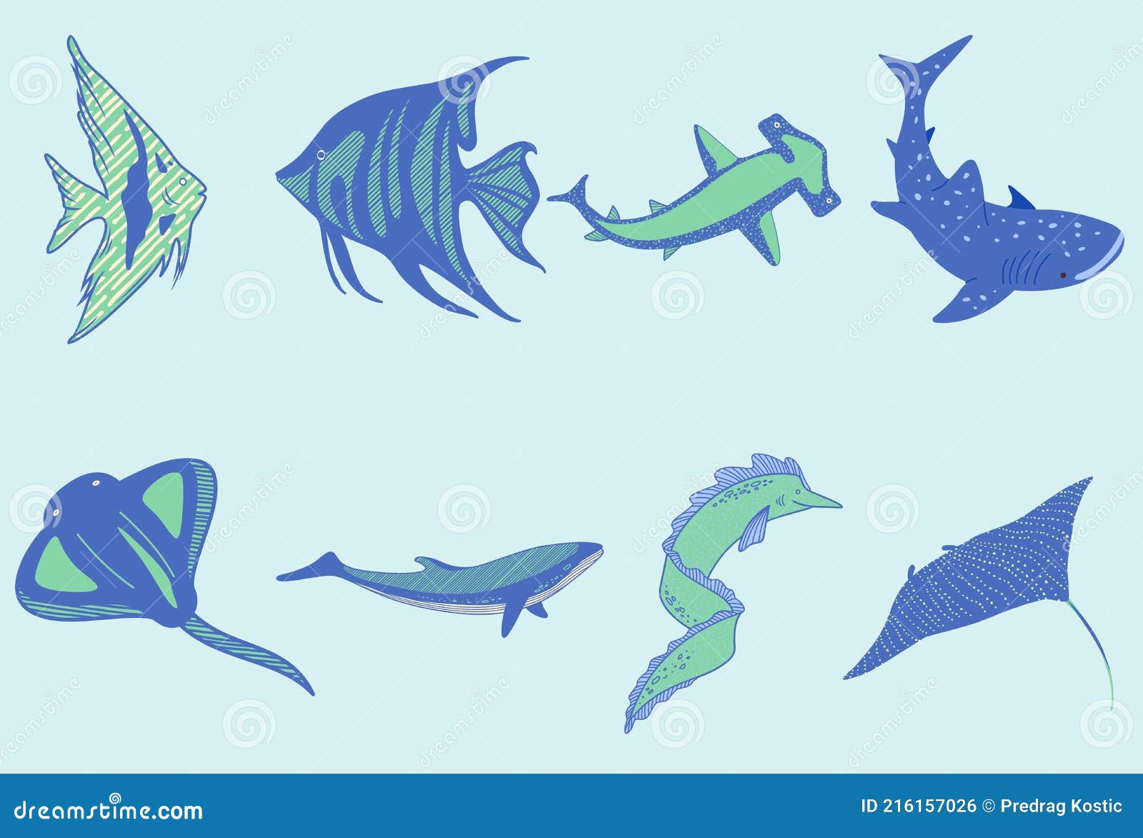 Family Of Fish Vector Illustration 7776520