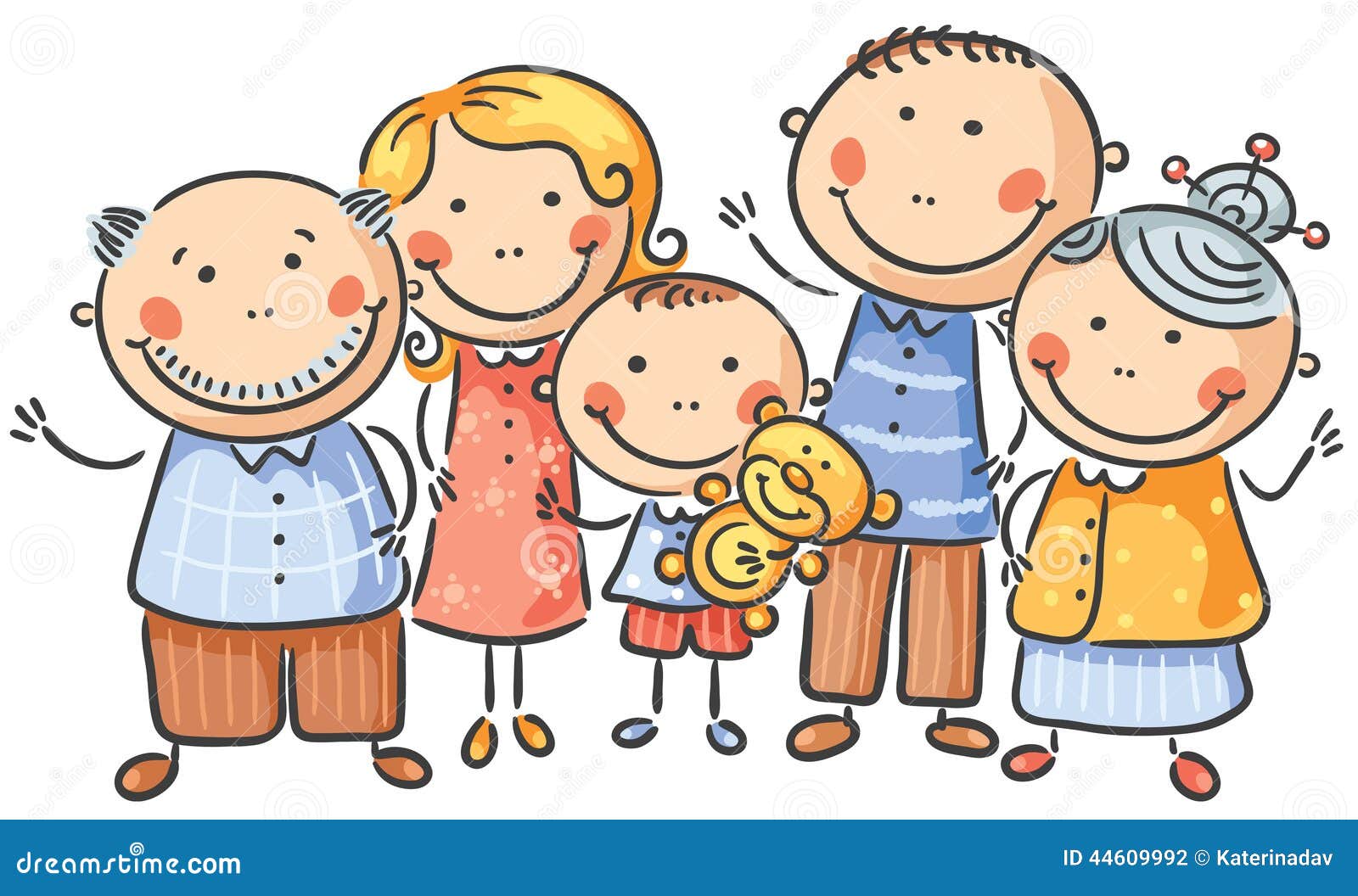 family of five clip art