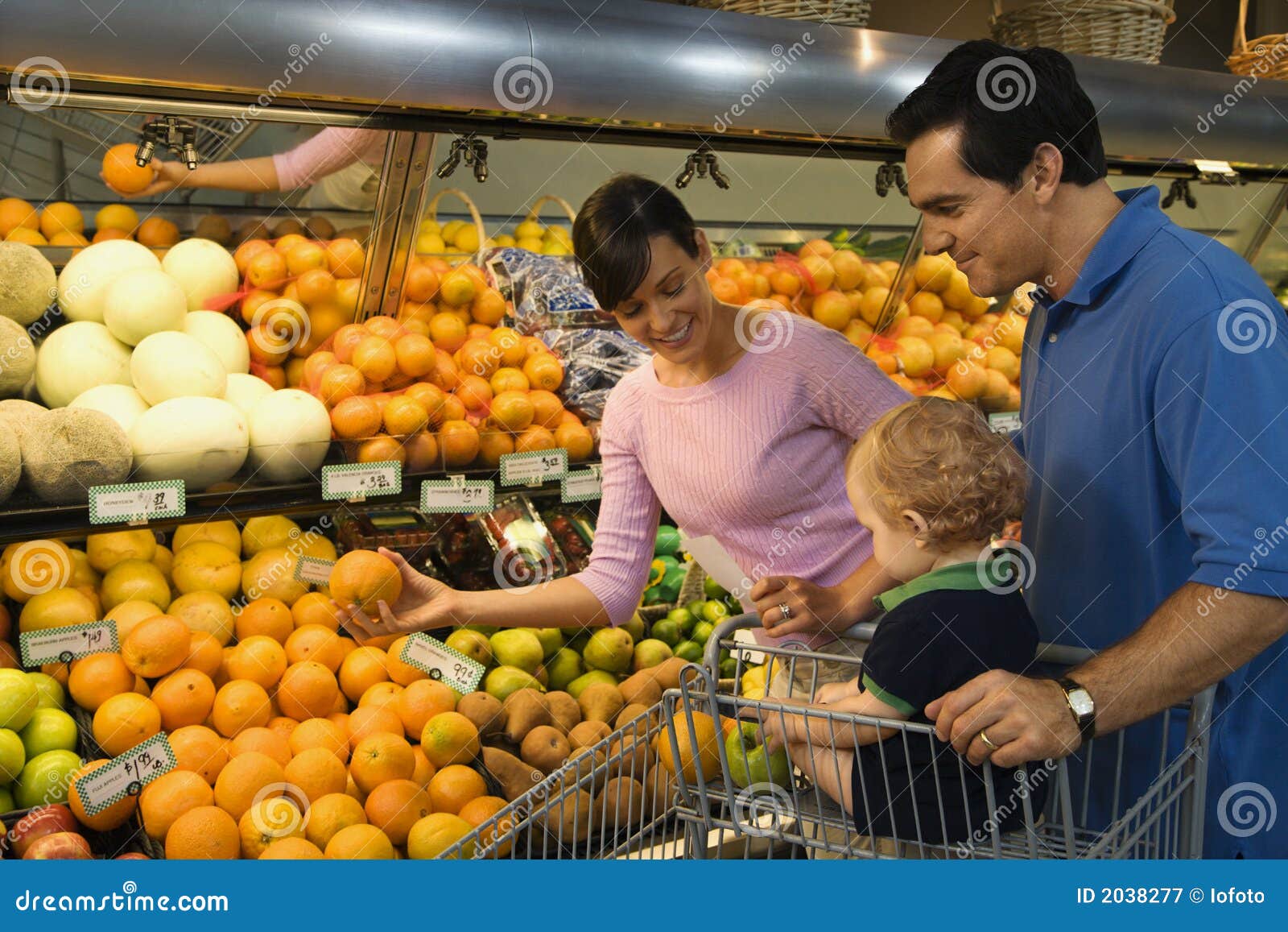 family grocery shopping.
