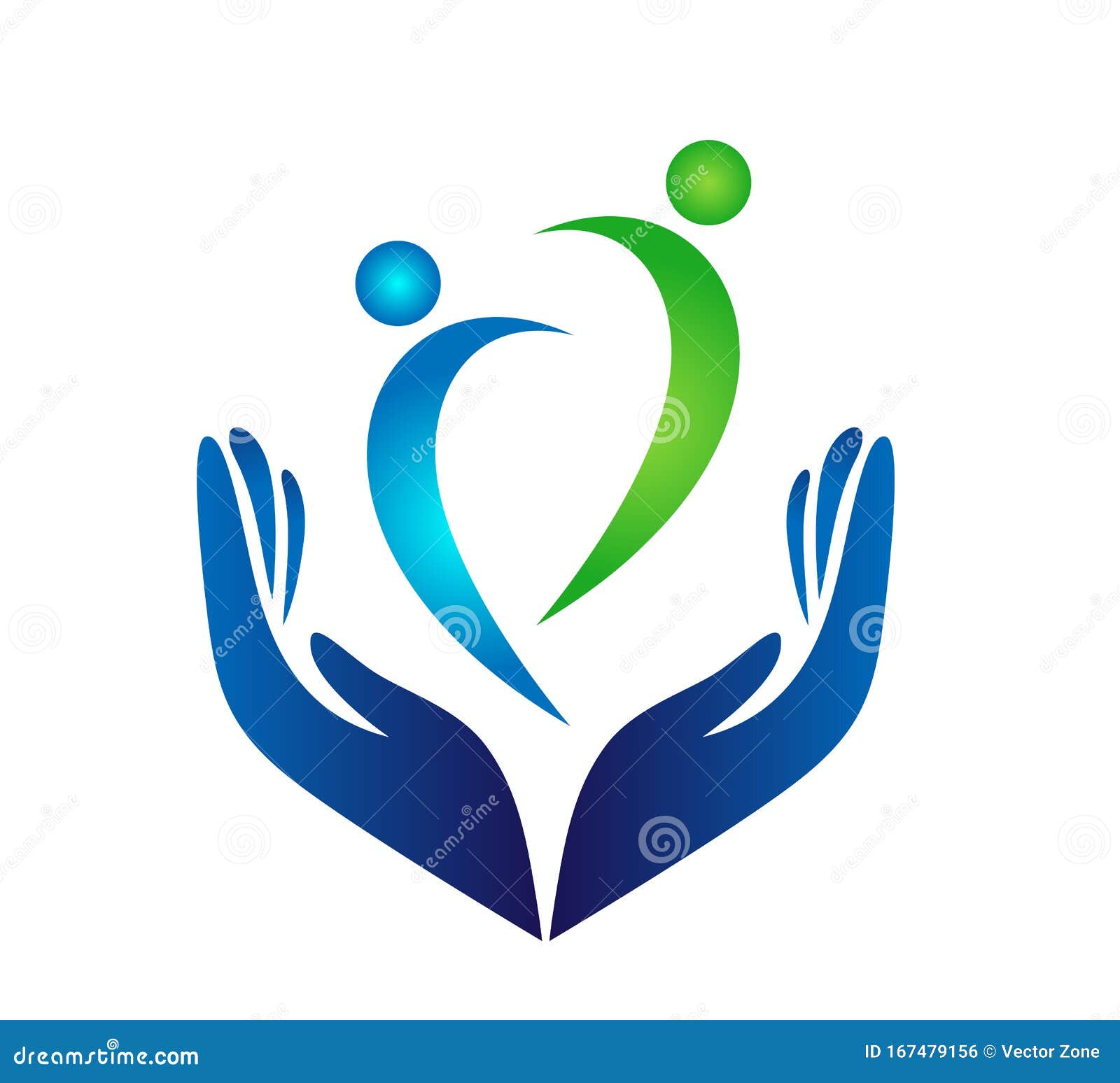 Family in Hands Care Icon Logo Illustrations. Future, Emotion. Stock ...