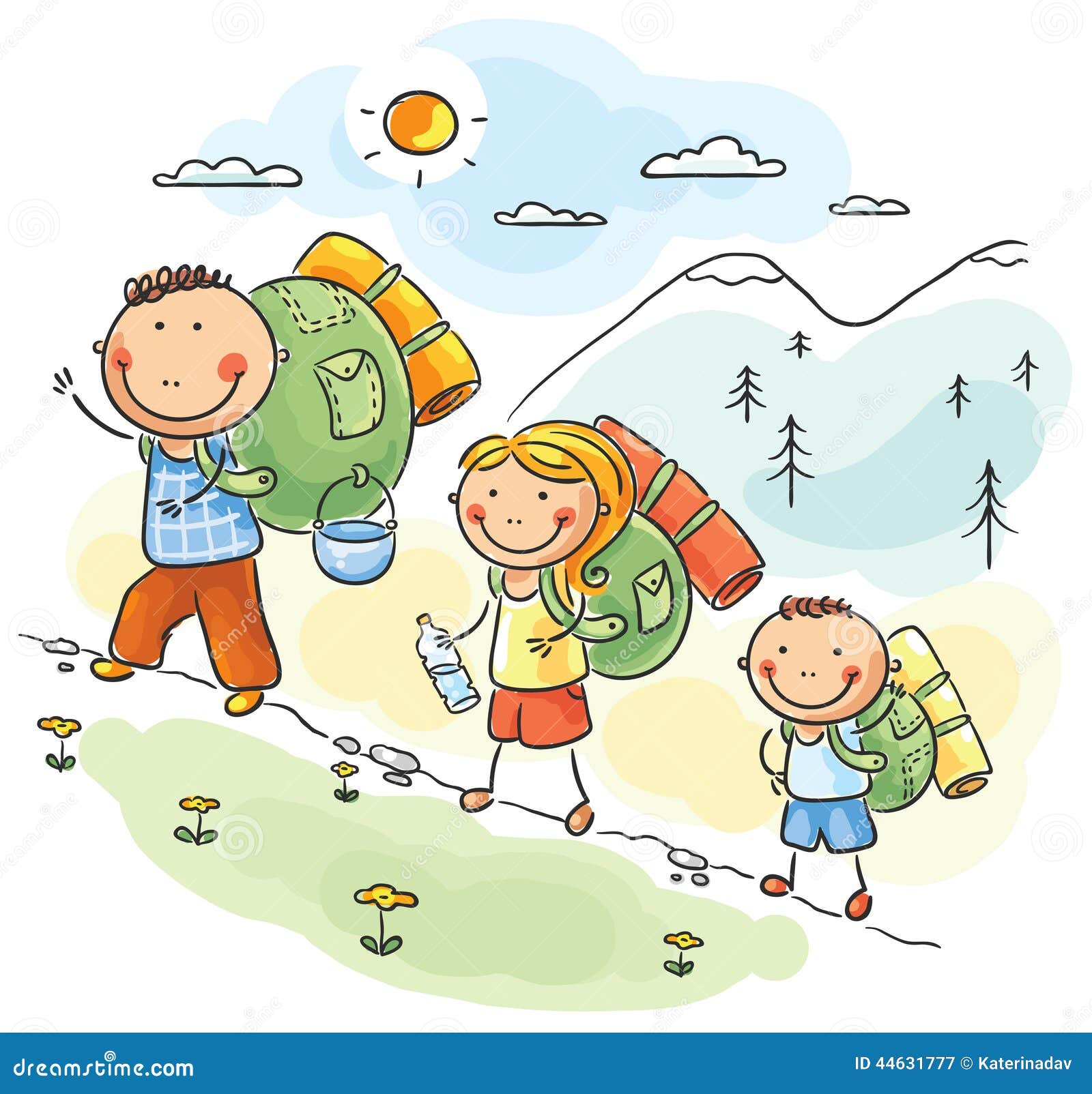 family hiking clipart - photo #7