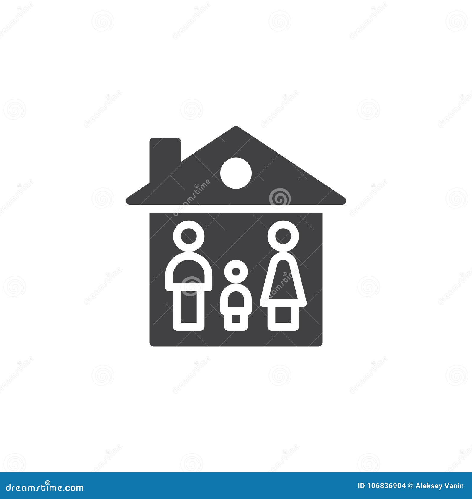 Download Family house icon vector stock vector. Illustration of property - 106836904