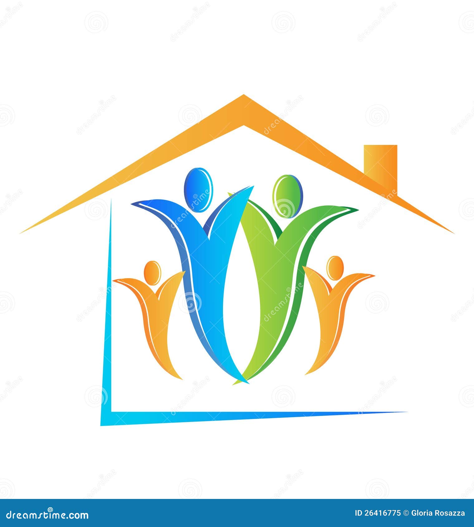 Family And House Logo Vector Stock Vector - Illustration of female ...