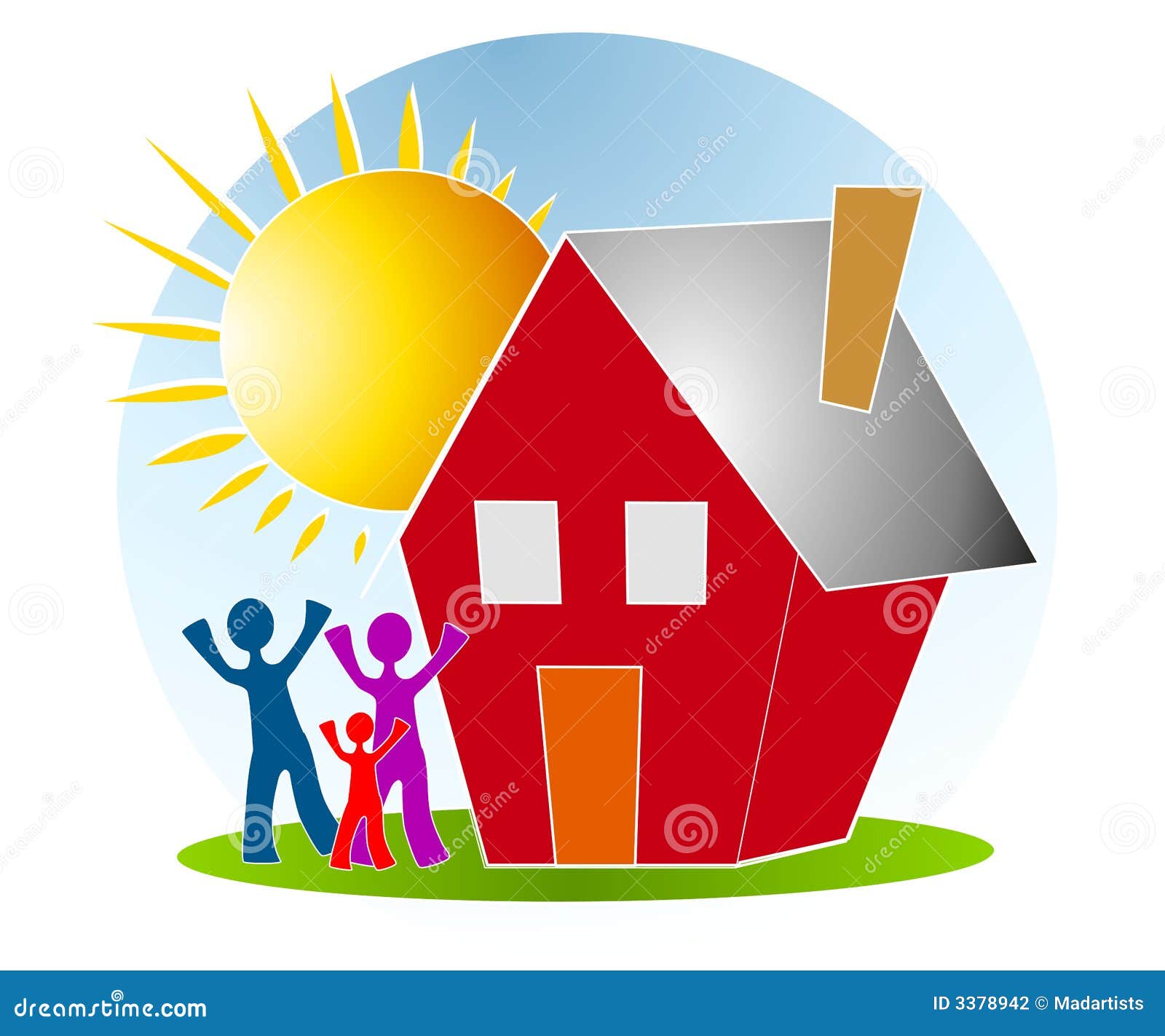 simple house front clipart