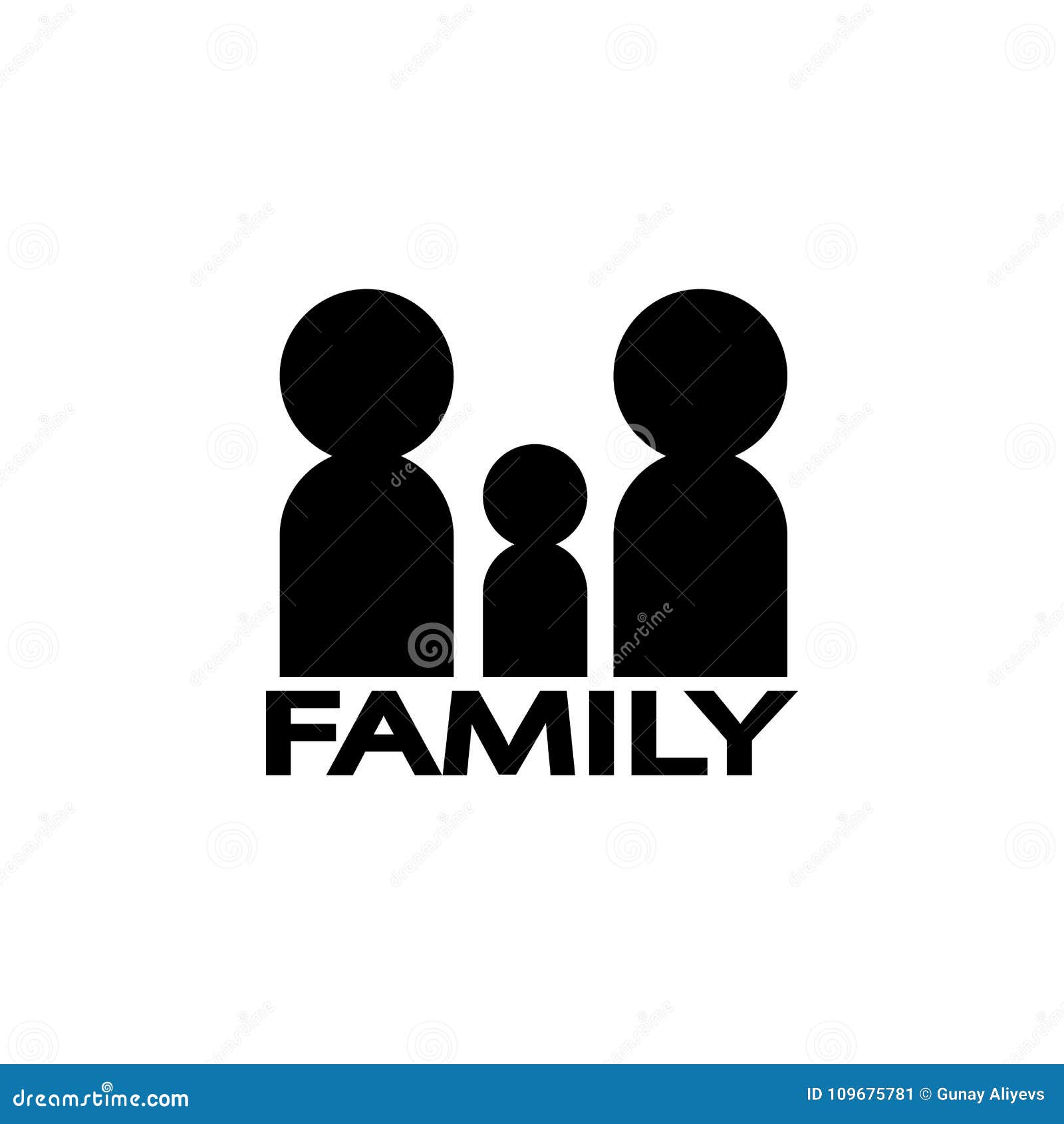 Family Icon. Simple Black Family Icon. Can Be Used As Web Element