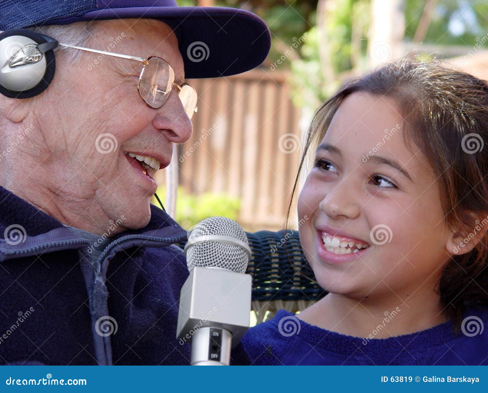 Family karaoke stock image. Image of lifestyle, outdoors 63819