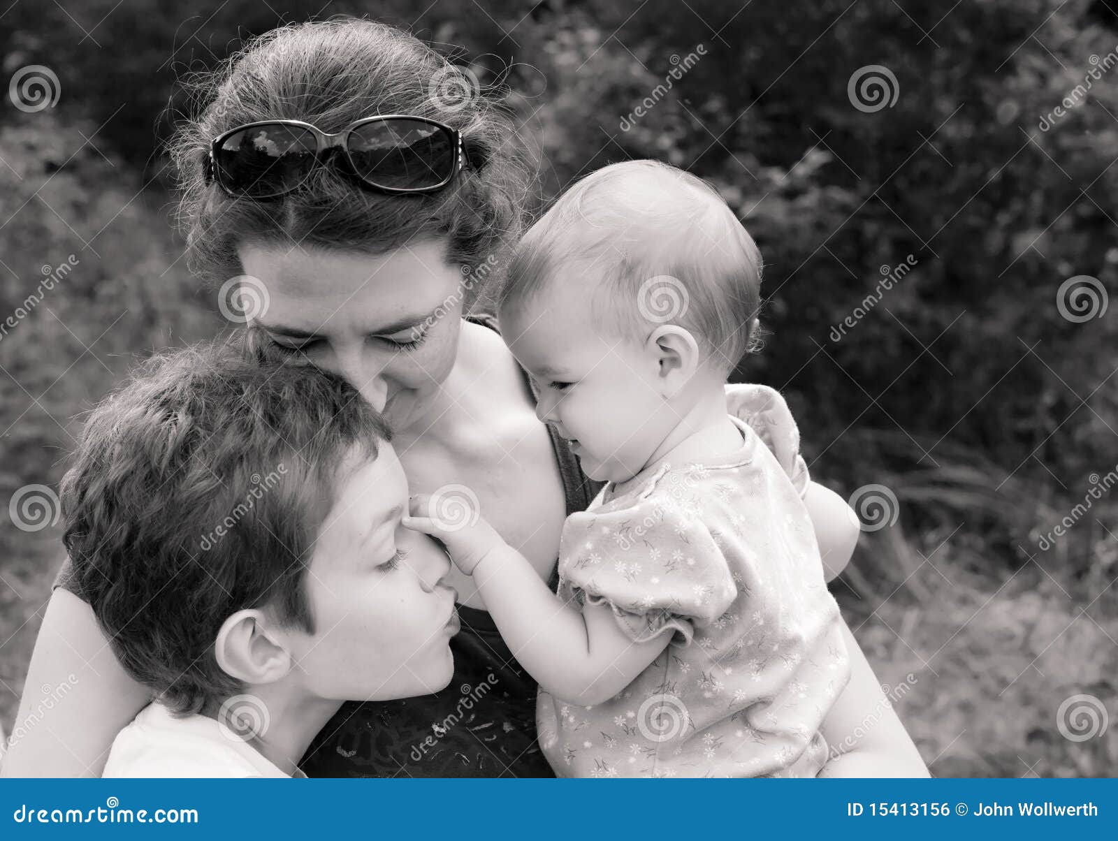 family in loving embrace