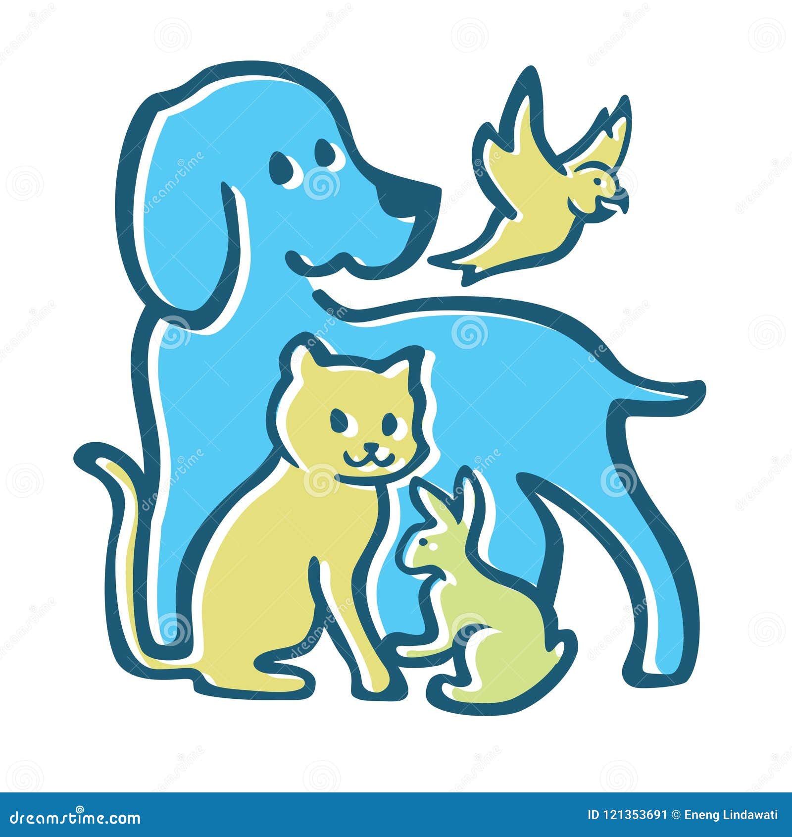 The Family pet cool design stock illustration. Illustration of shop -  121353691