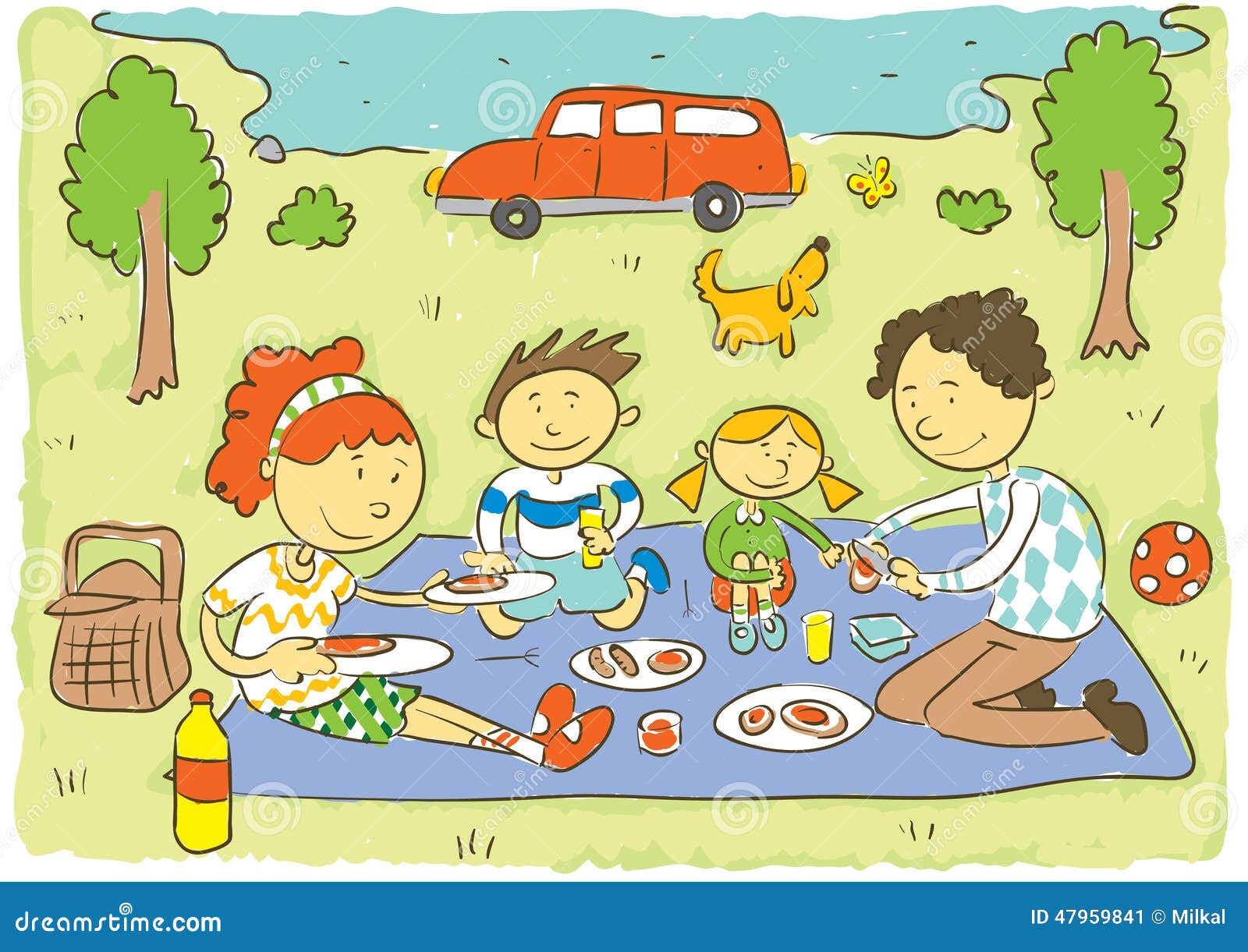 Пикник рисунок для детей