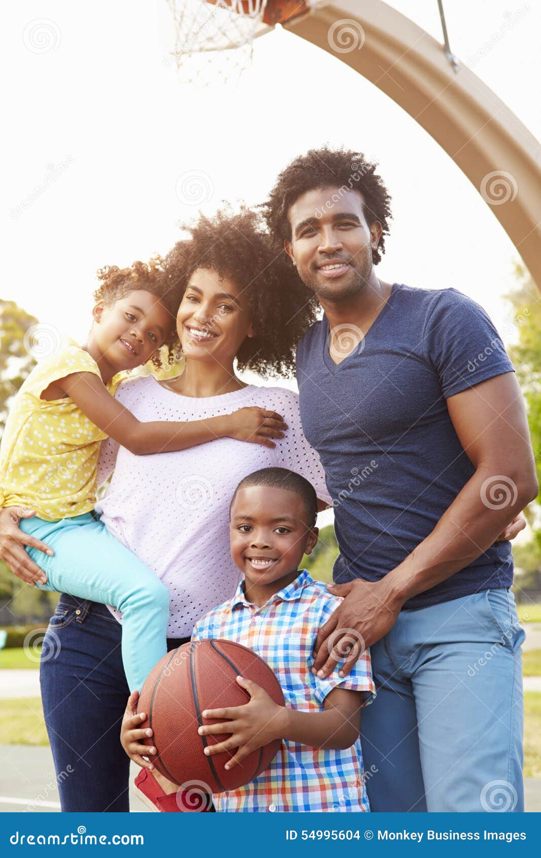 Family Playing Basketball Together Stock Photo Image of african, together 54995604
