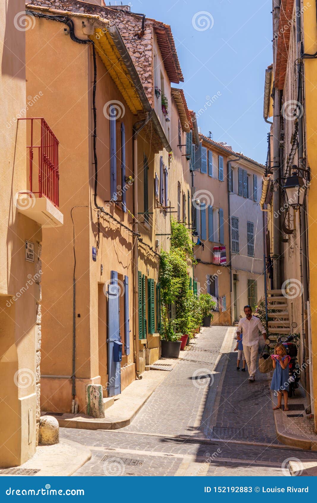 Family Promenade in Cassis Village Editorial Stock Photo - Image of ...