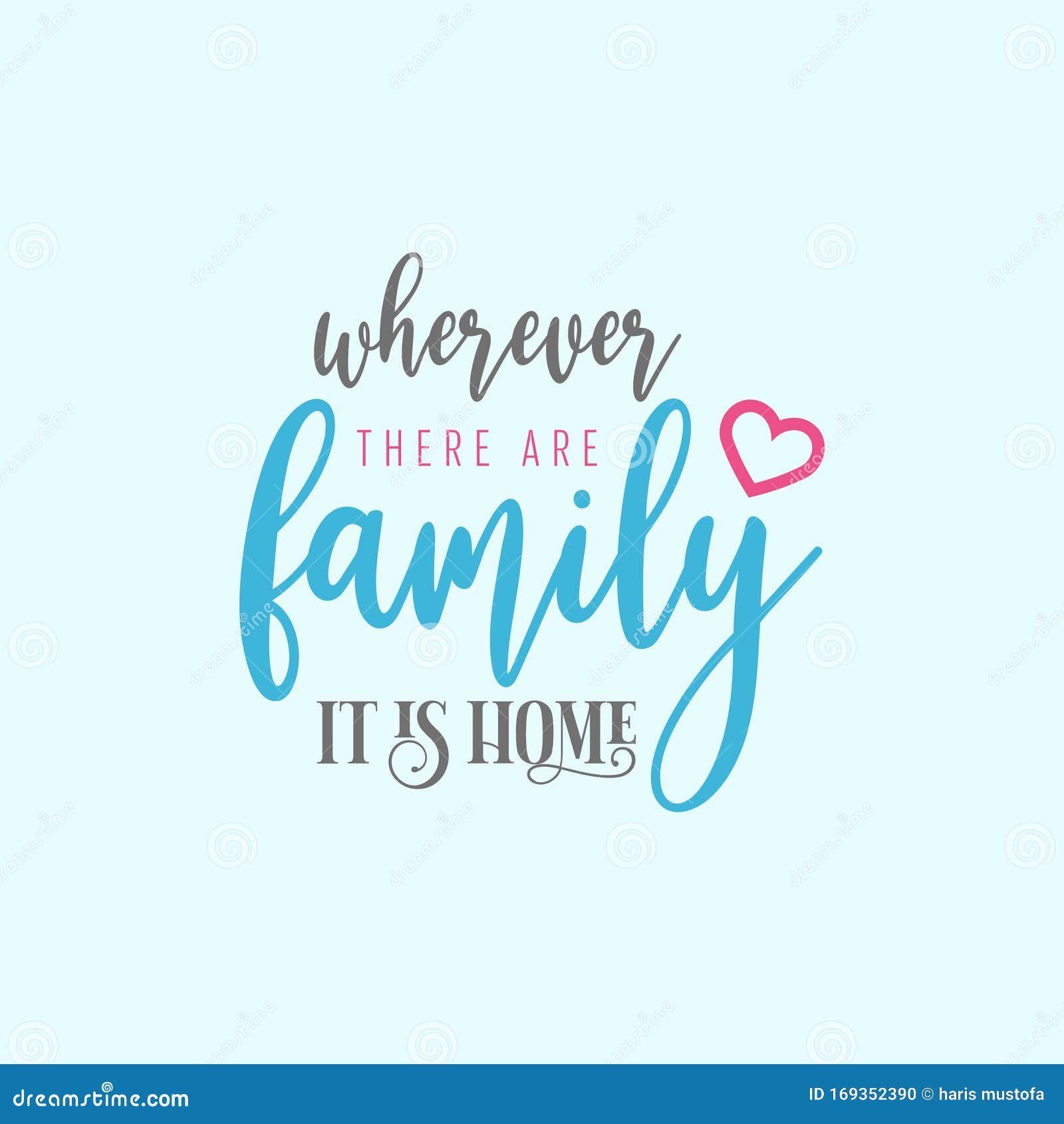 Download Family Quote Lettering Typography Stock Vector ...