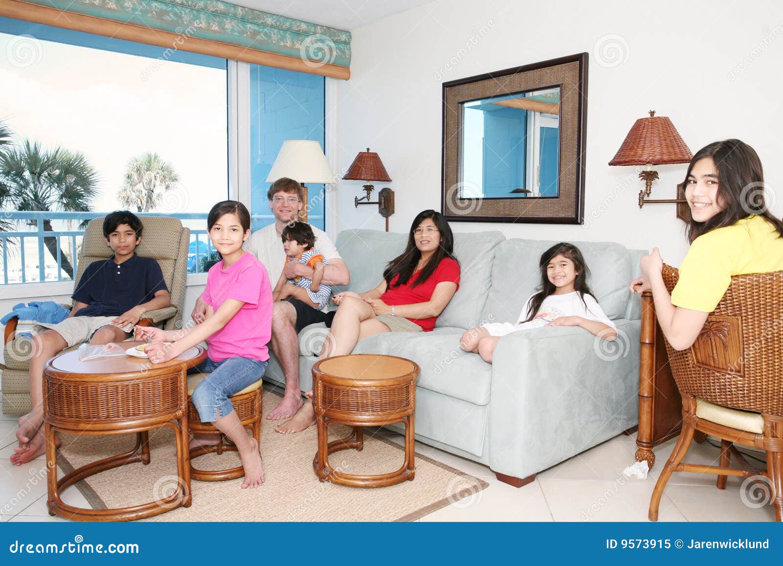 Family Relaxing In Living Room Royalty Free Stock Photo Family Relaxing In Living Room Royalty Free Stock Photo