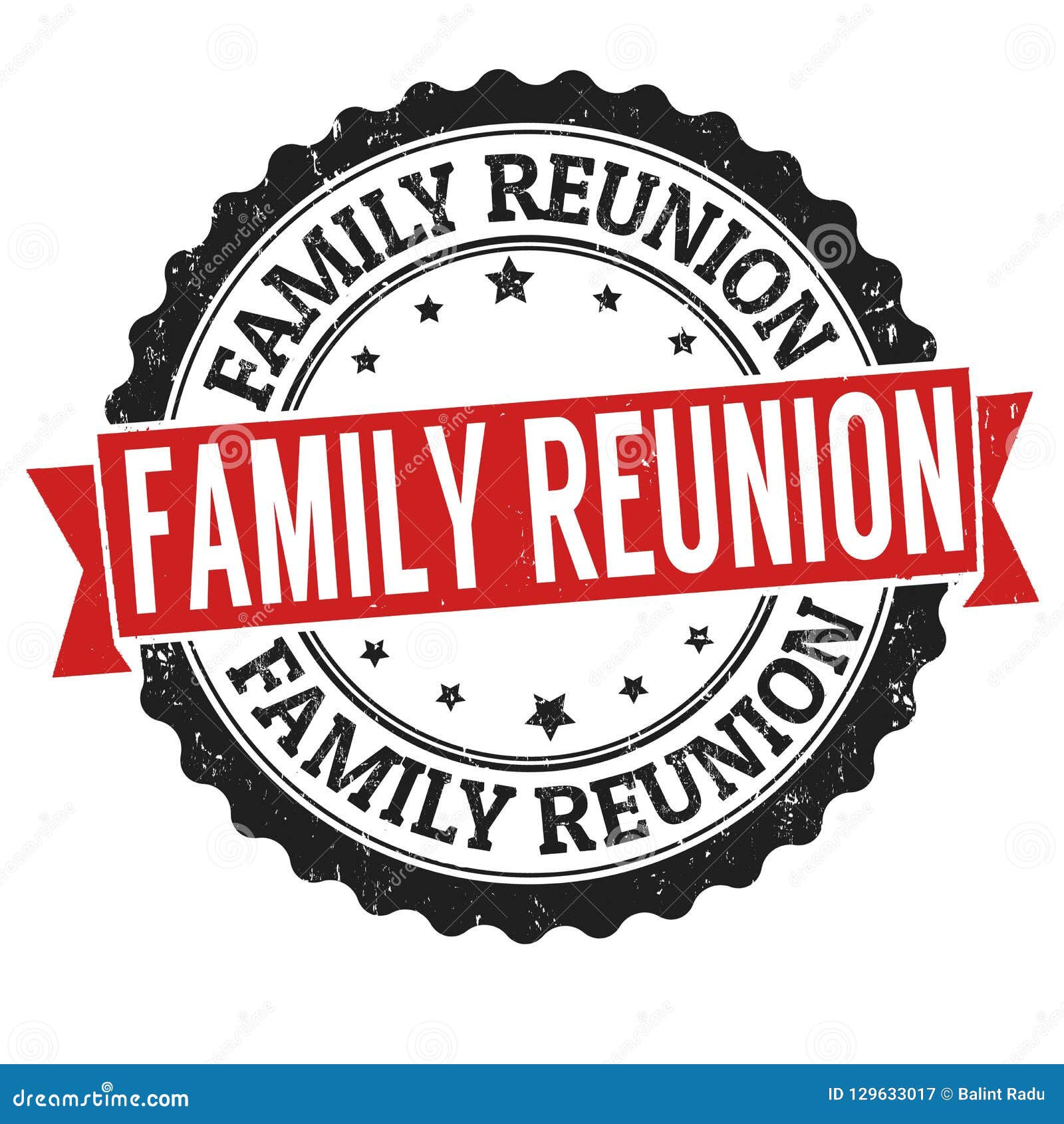 family reunion sign or stamp
