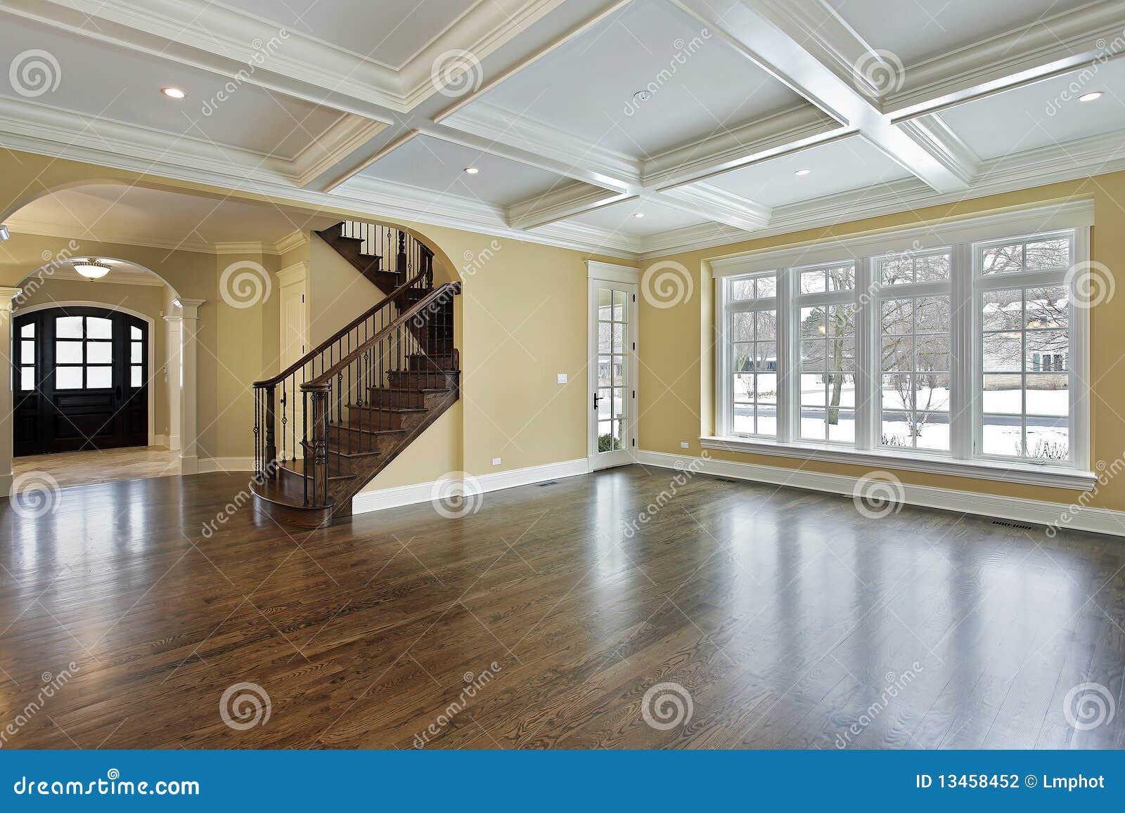 family room with foyer view