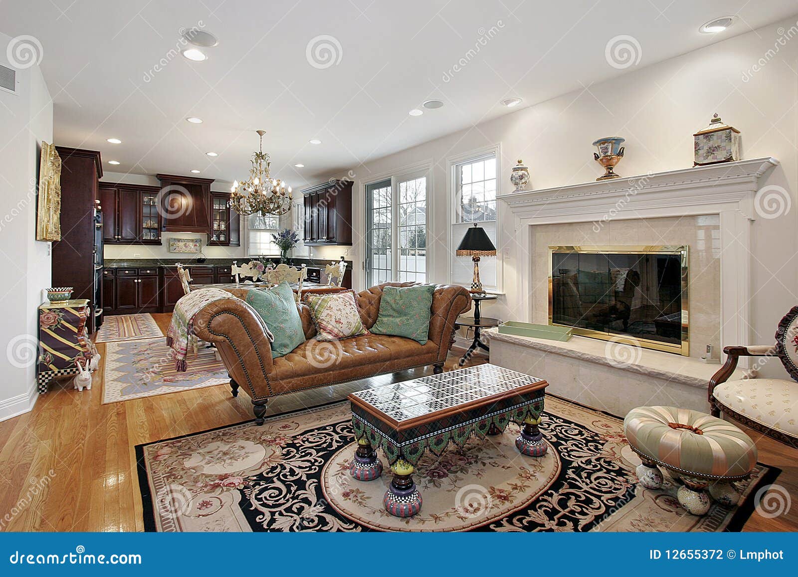 Family Room and Kitchen Together Stock Photo Image of relax, window