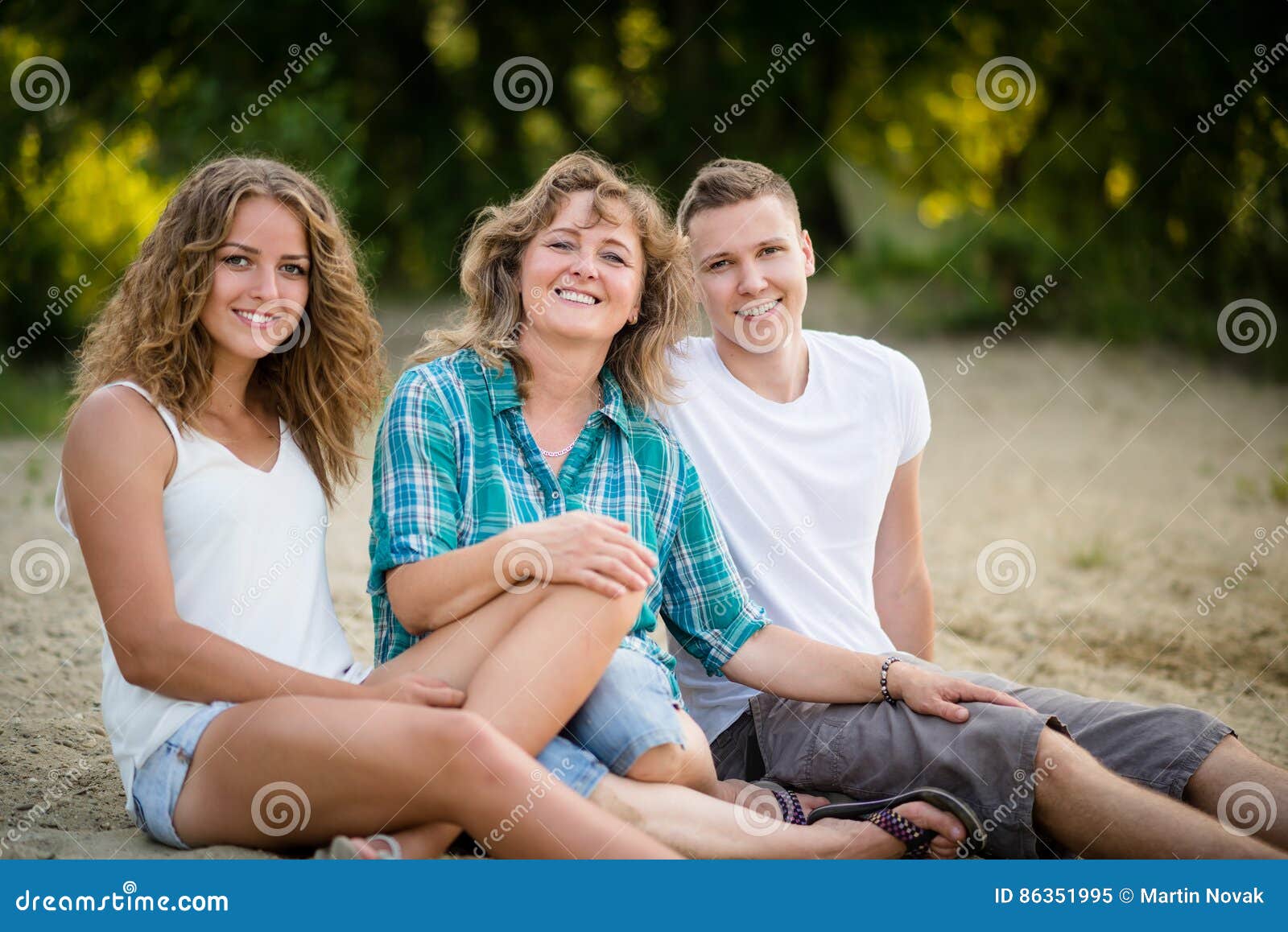 Family S Day Out Looking At Camera And Smiling Stock Image