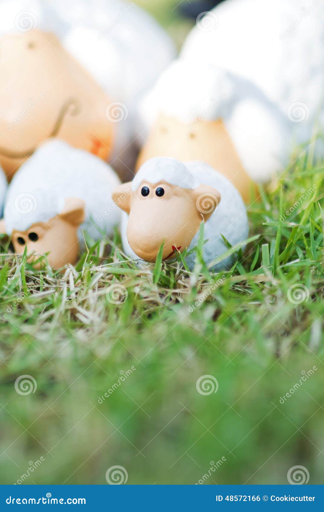 Family Sheep Doll on the Meadow Stock Photo - Image of human, baby ...