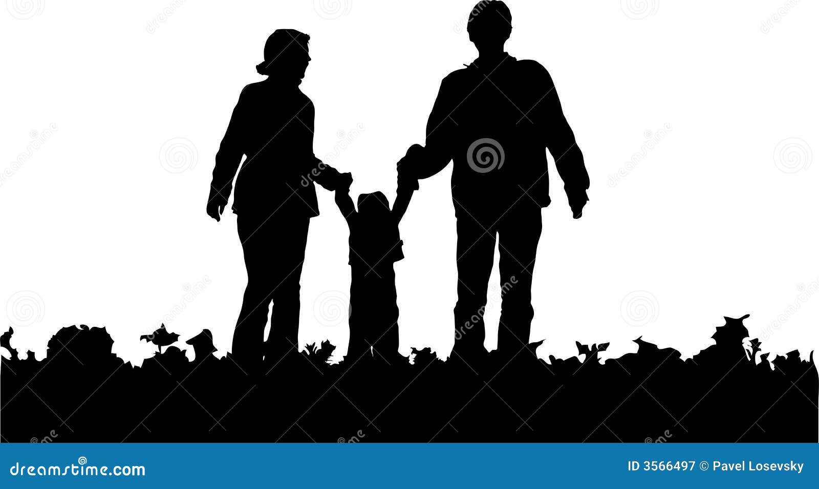 Family Silhouette Royalty Free Stock Photography - Image: 3566497