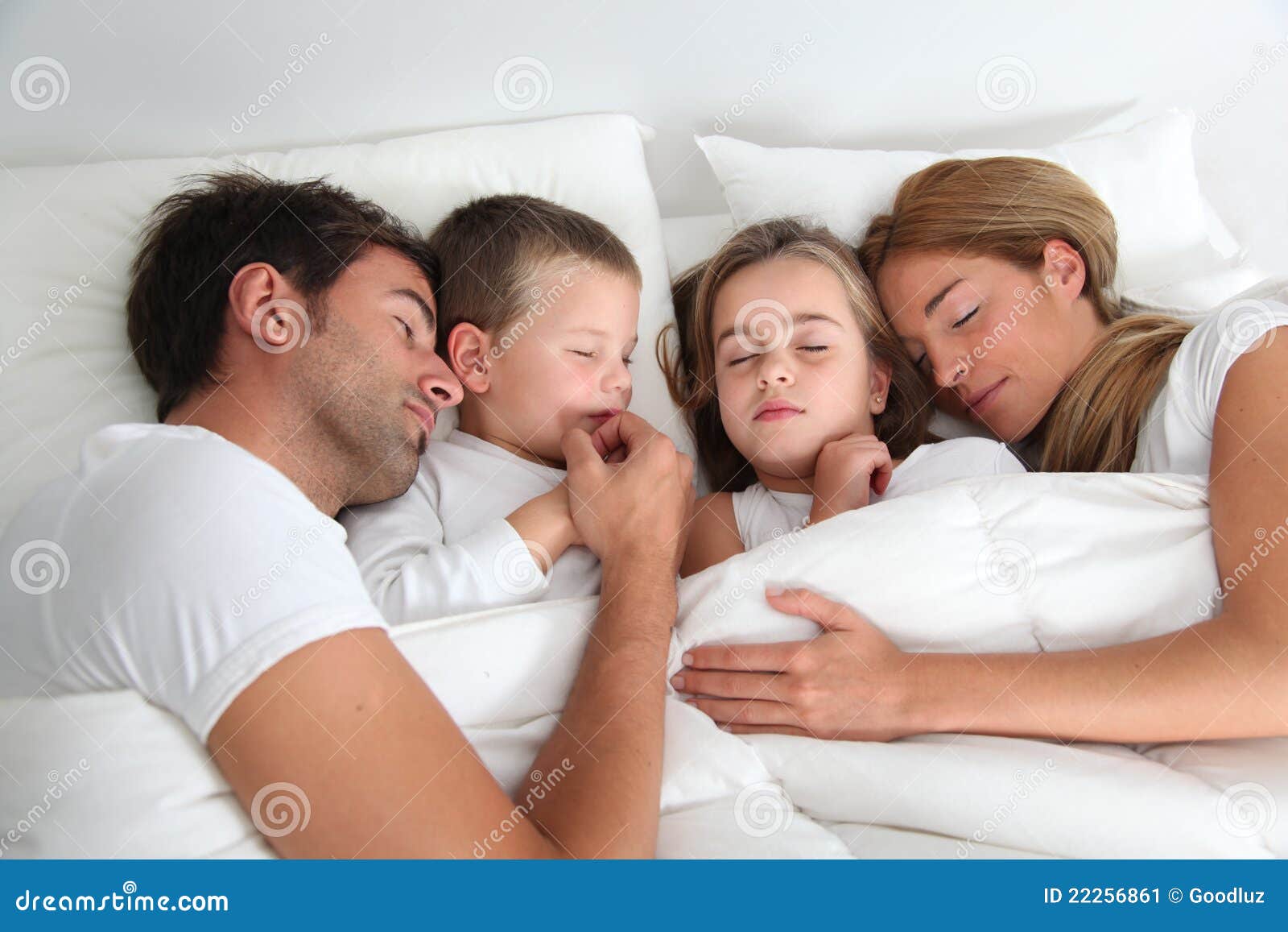 Family sleeping stock image. Image of bedroom, mother 22256861