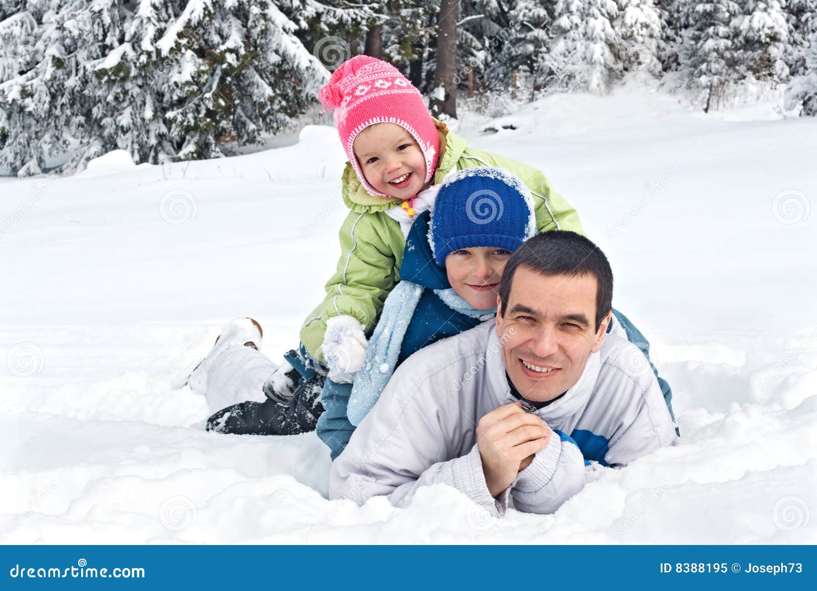 Family in snow stock image. Image of sister, frost, nature - 8388195
