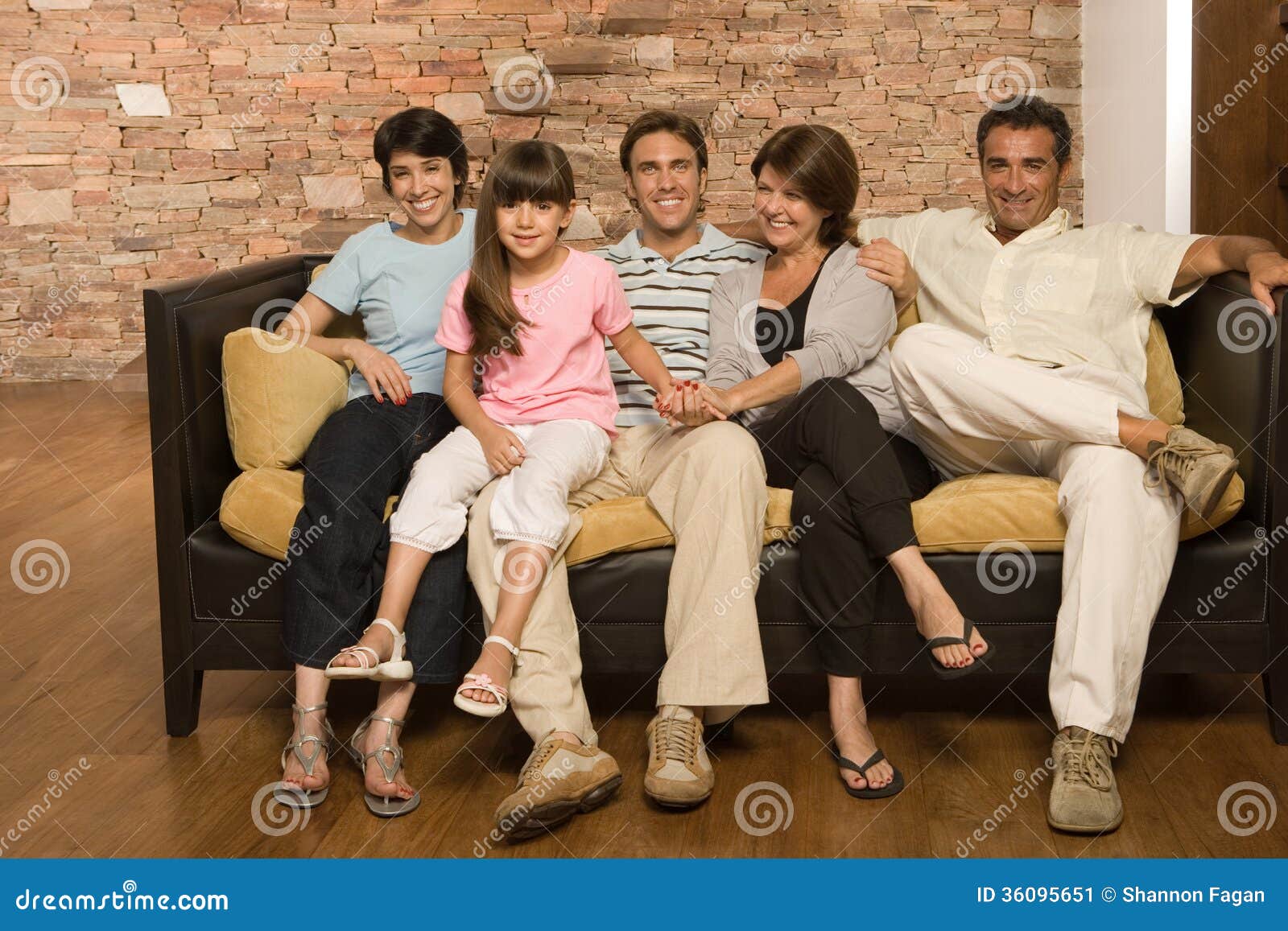 family on a sofa