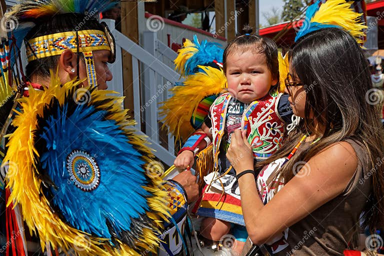 A Family at the 49th Annual United Tribes Pow Wow Editorial Image