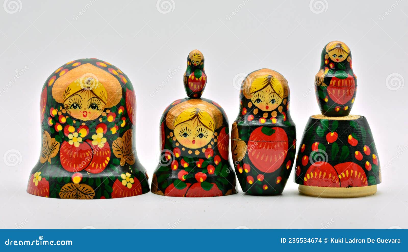family of traditional russian dolls