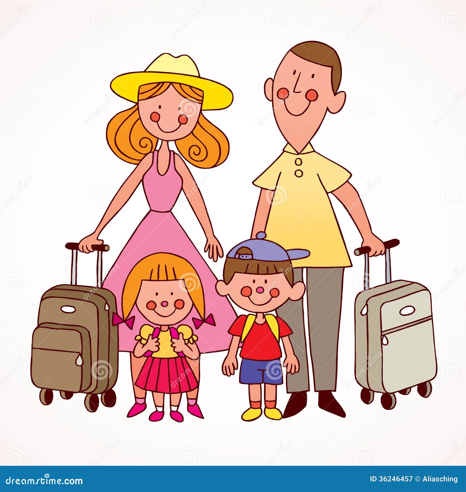 Family travel stock vector. Illustration of white, family - 36246457