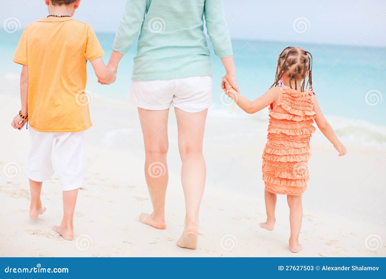 Family on Tropical Vacation Stock Image Image of coastline, sand