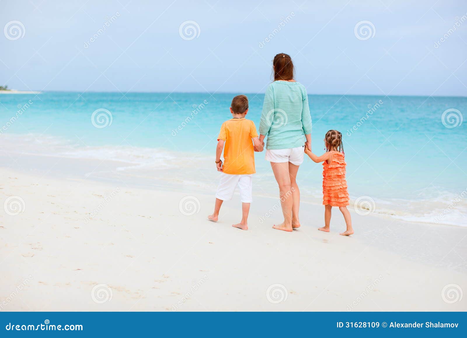 Family On Tropical Vacation Stock Image  Image of 
