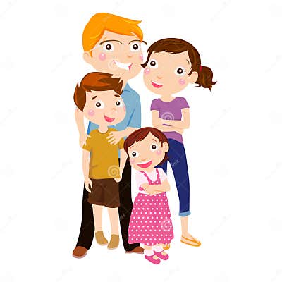 Family with two children stock vector. Illustration of parent - 21186759