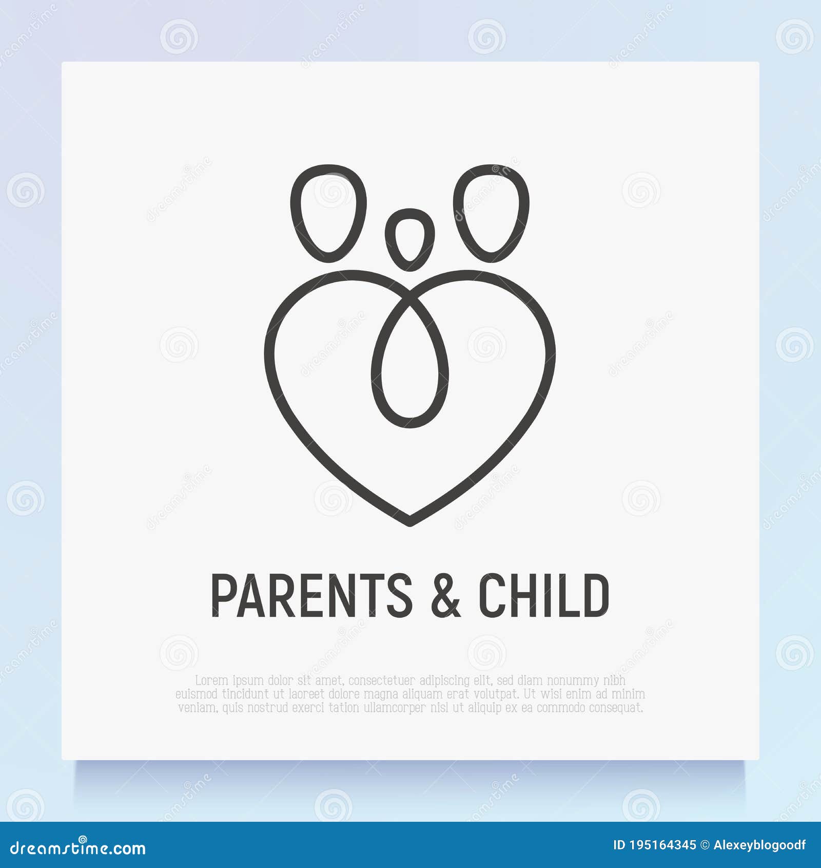 Family: Two Parents And Child Symbol. Adoption, Parenting Logoo In ...