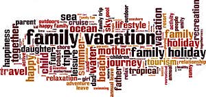 Family Vacation Word Cloud Stock Vector Illustration Of Coast 171255470