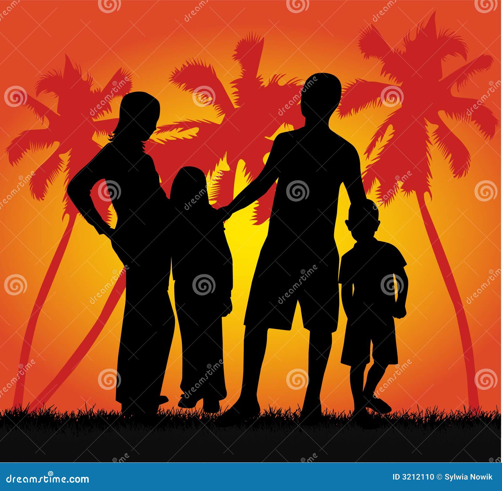 Family on vacations stock vector. Illustration of concept - 3212110