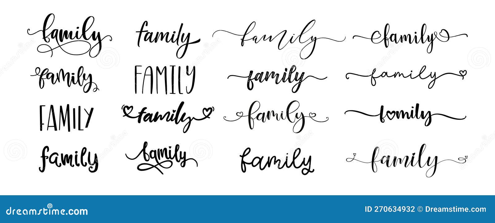 The NAME Family wonderful and stylish typography 13466546 Vector