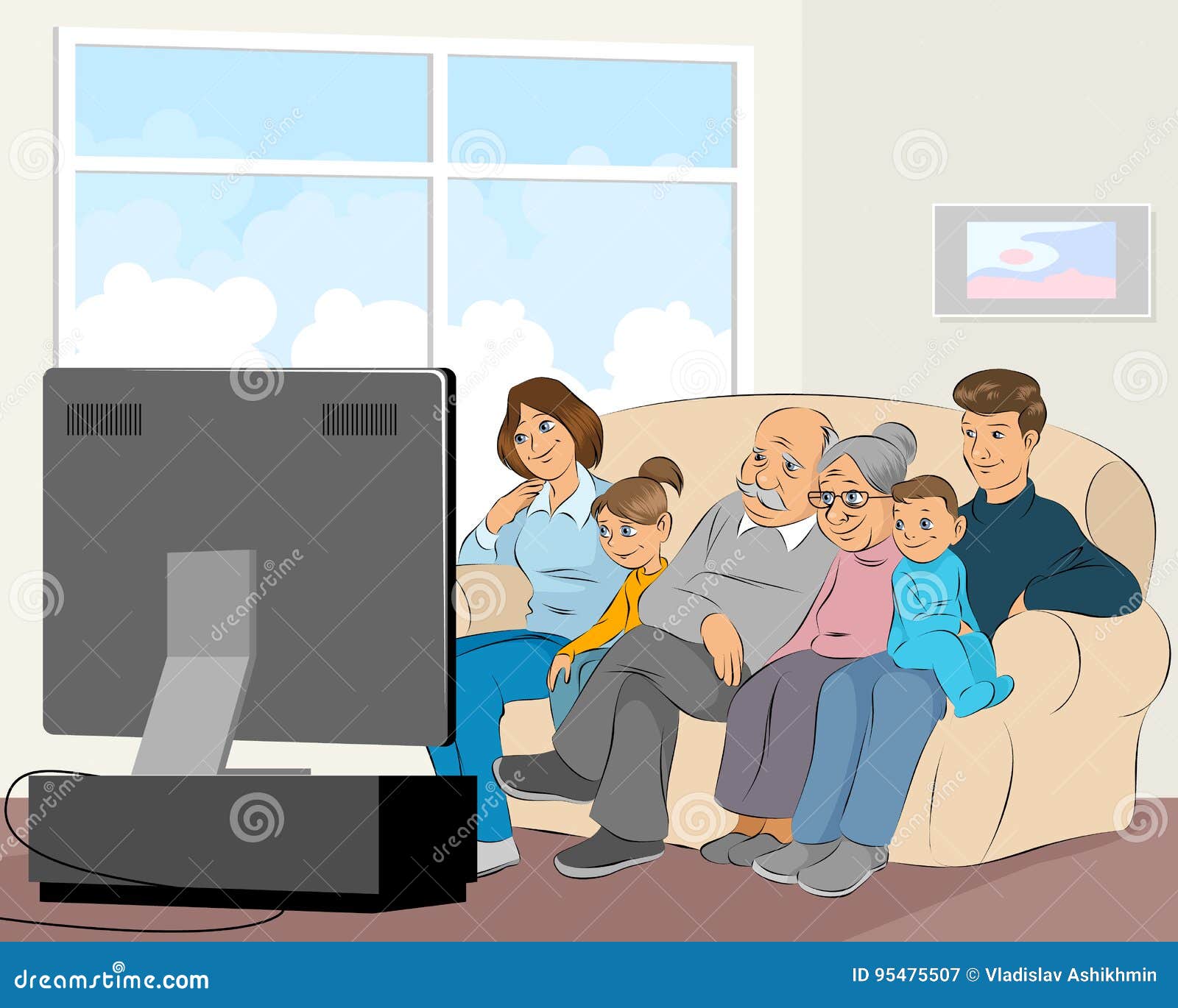 419 Family Watching Tv Drawing Images Stock Photos  Vectors  Shutterstock