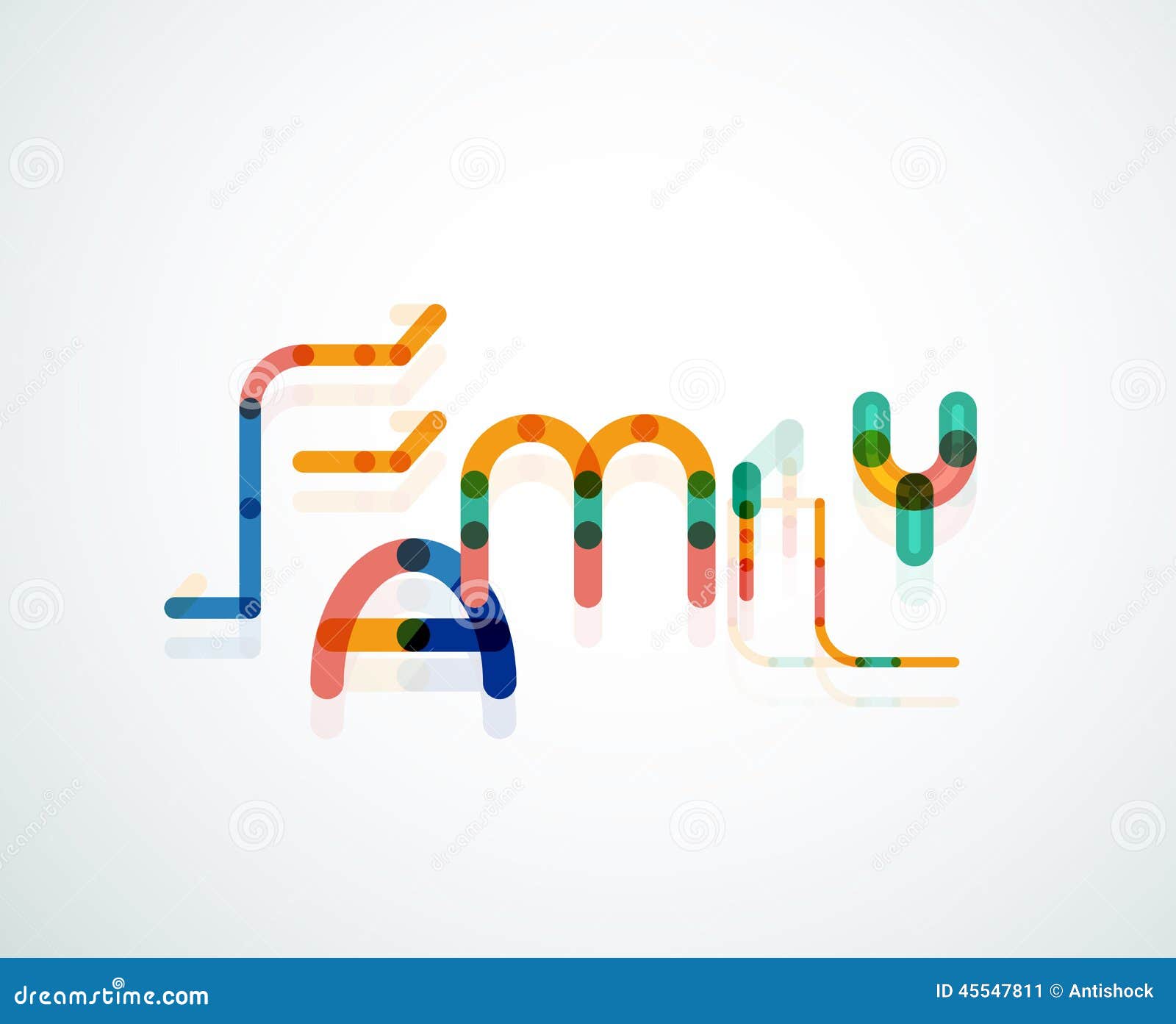 family word concept stock vector illustration of concepts family word design