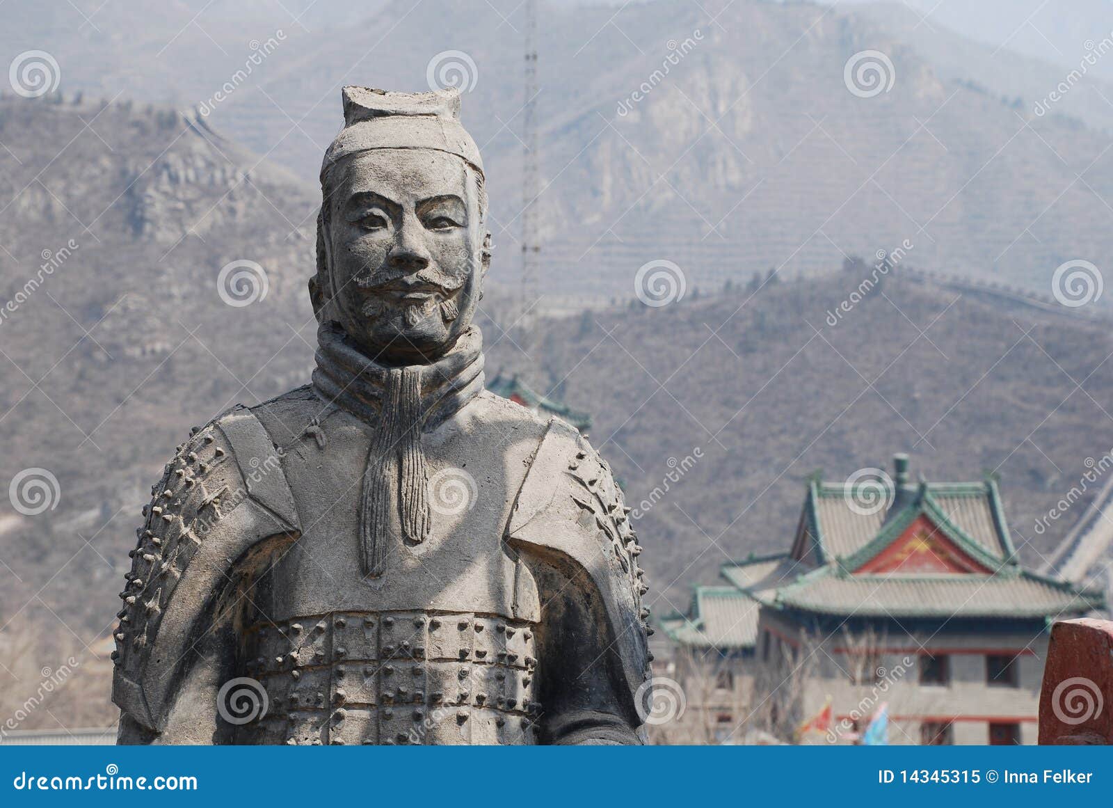 Famous Ancient Soldiers on Great Wall(China) Stock Image Image of