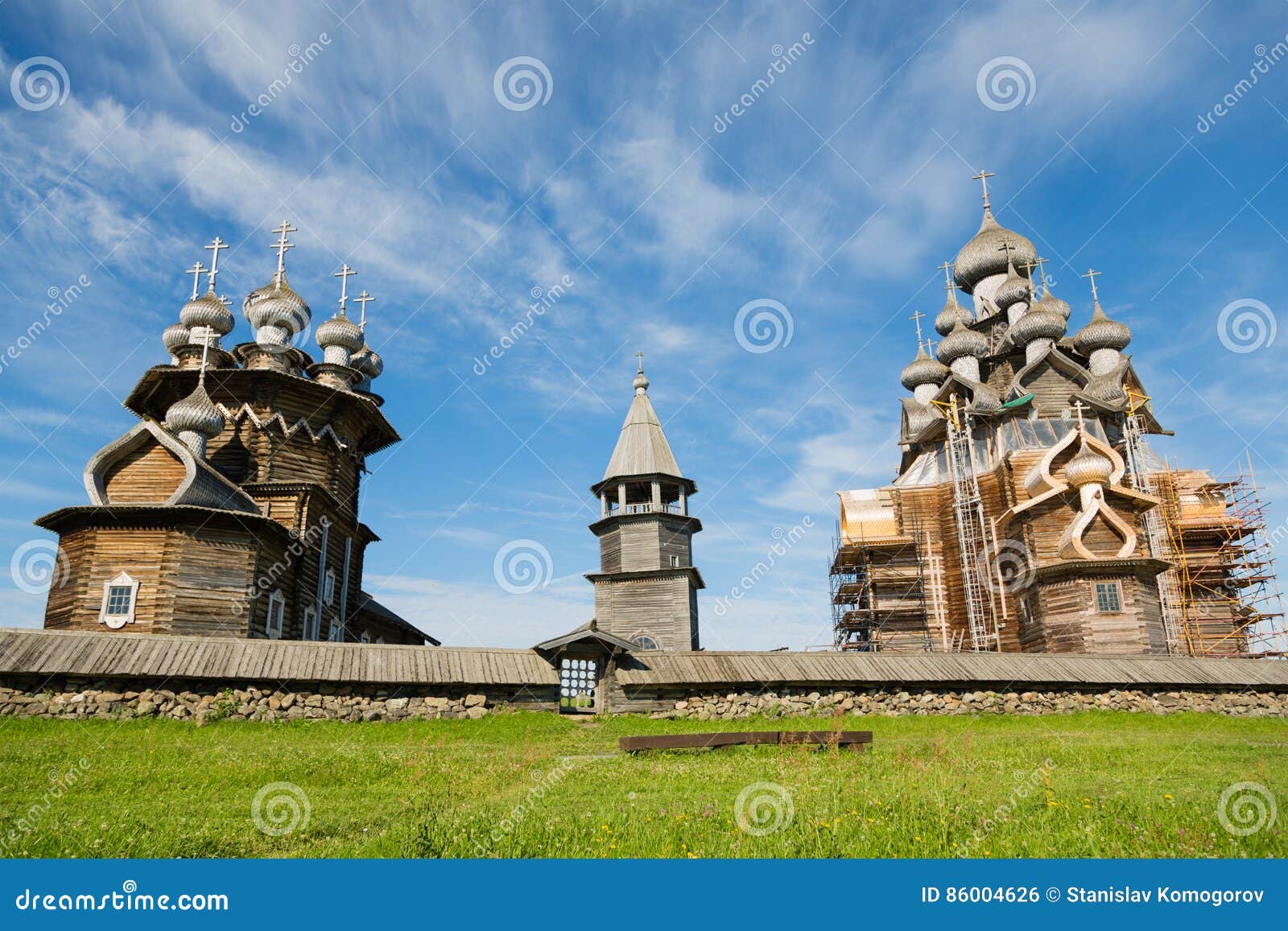 famous architectural ensemble on kizhi island in russia