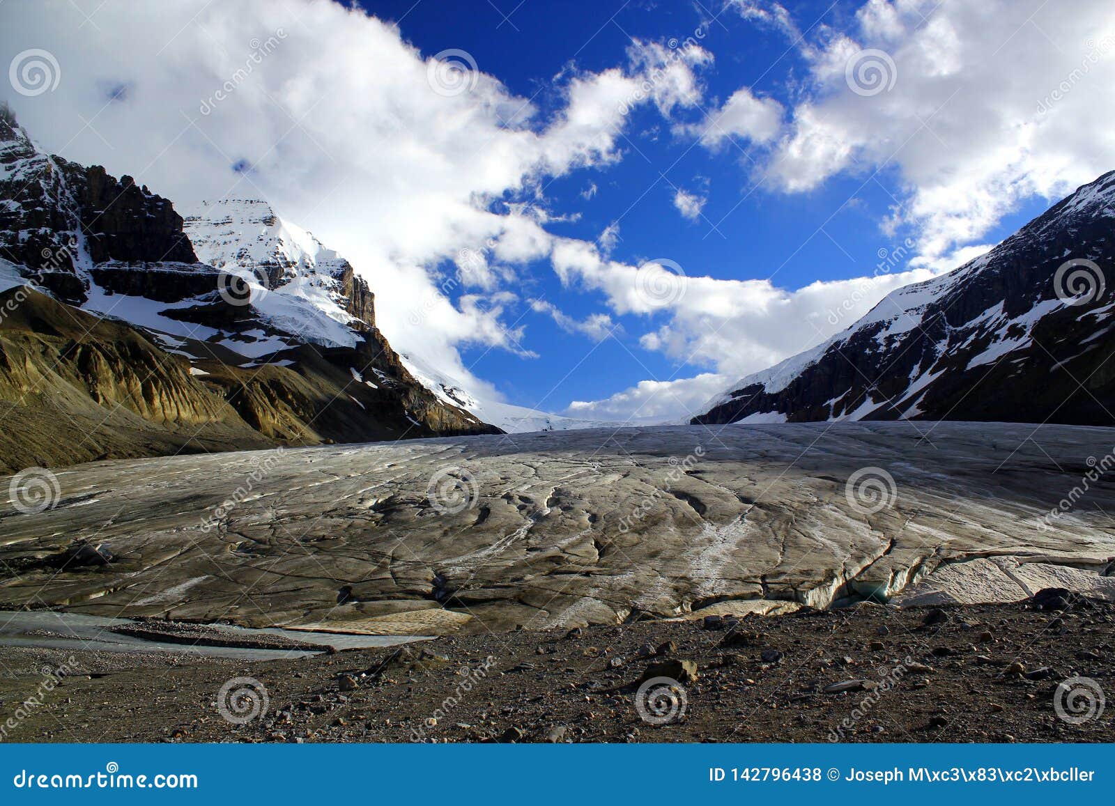 the famous athabasca galcier / columbia icefield in alberta / british columbia - canada