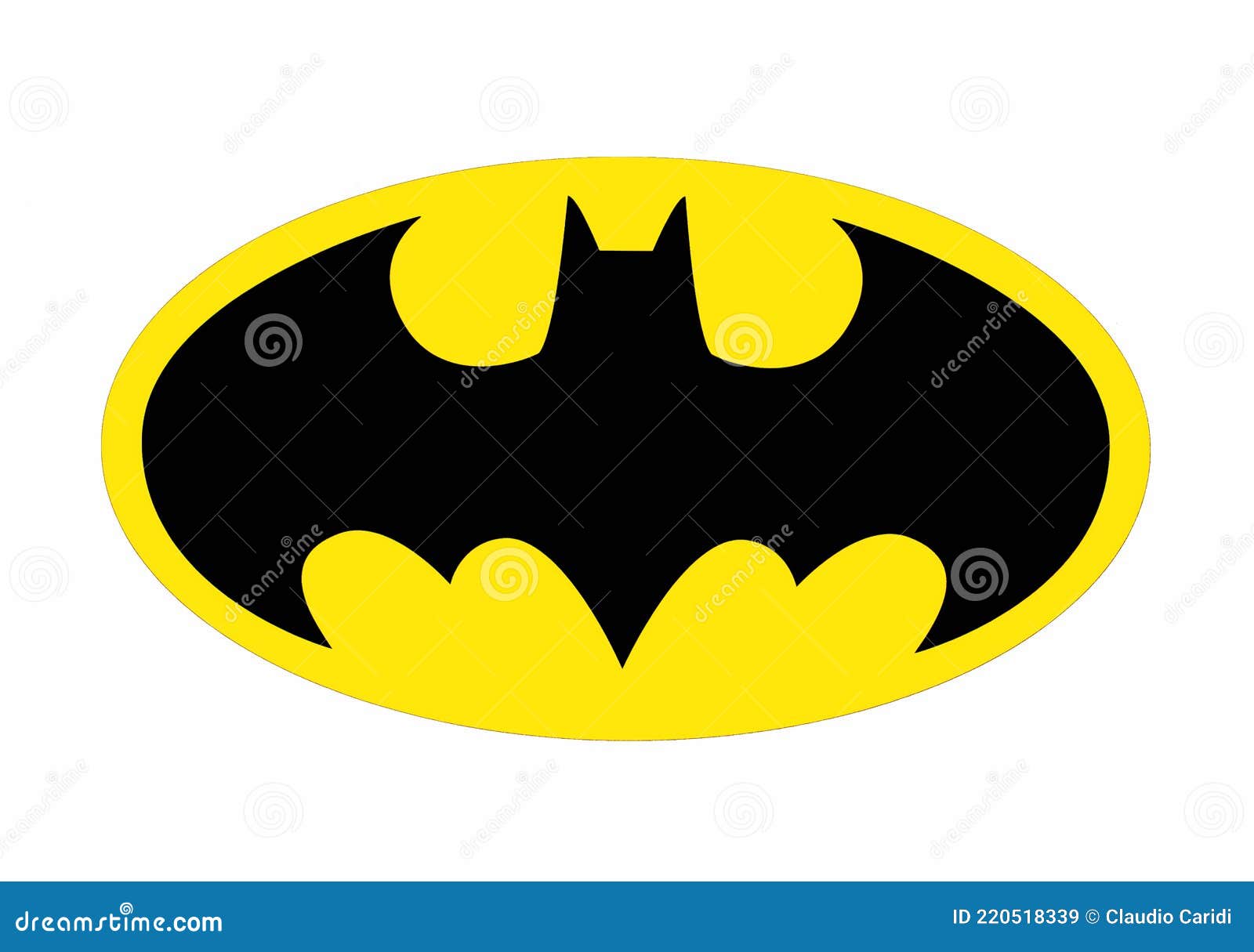 The Famous Batman Logo Isolated on White Background. Editorial Stock