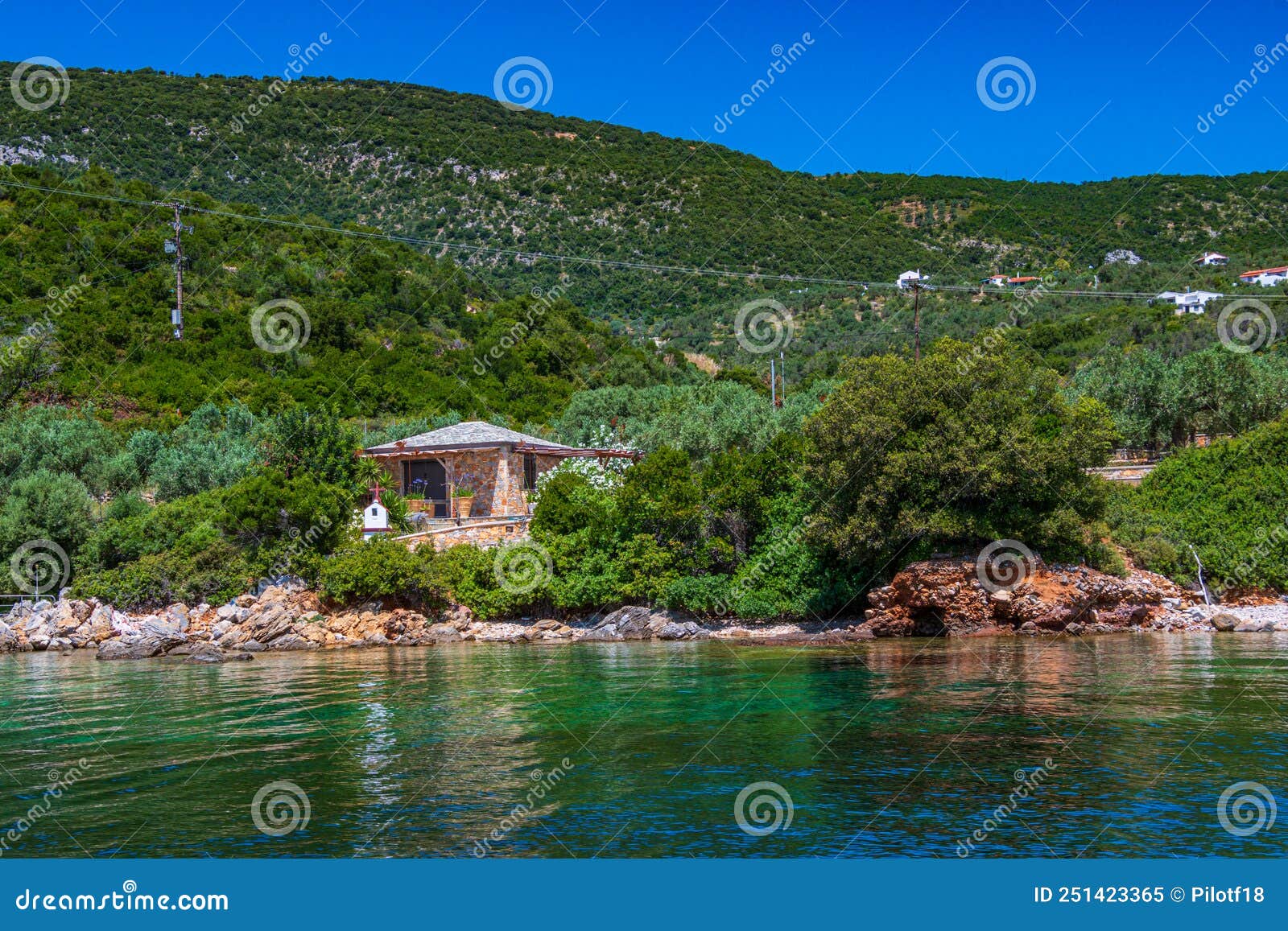 The Famous Beach of Agios Dimitrios in Alonissos Island, Greece Stock ...