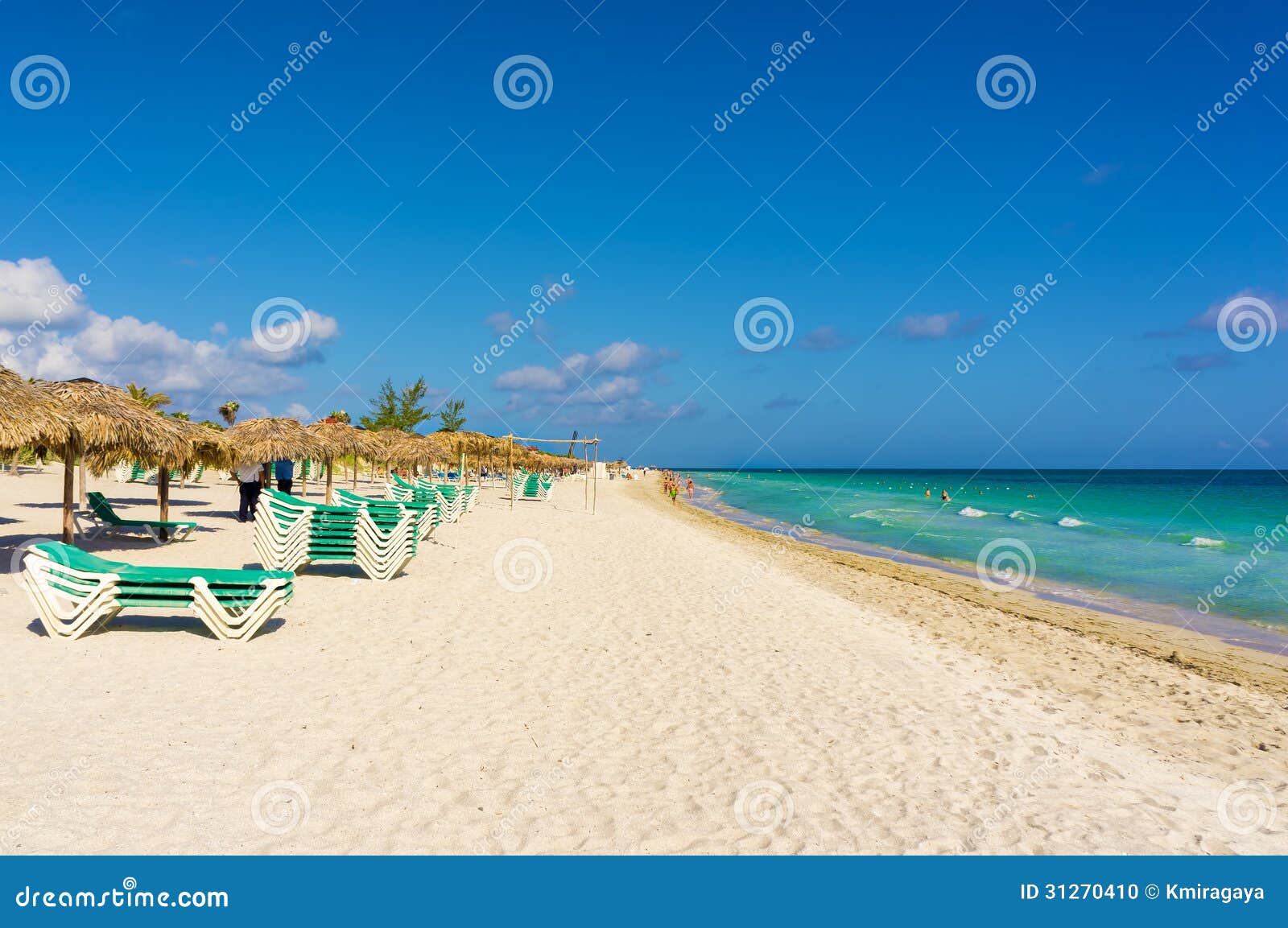 The Famous Beach of Varadero in Cuba Stock Photo Image of blue, ocean