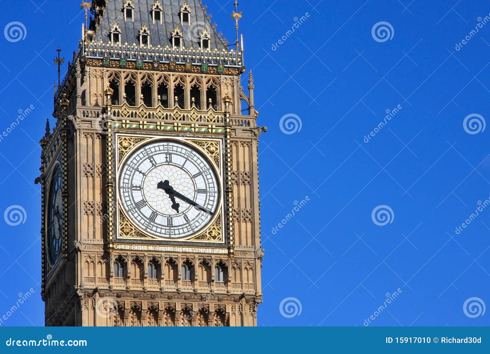 Famous Big Ben Clock Tower in London, UK. Stock Photo Image of