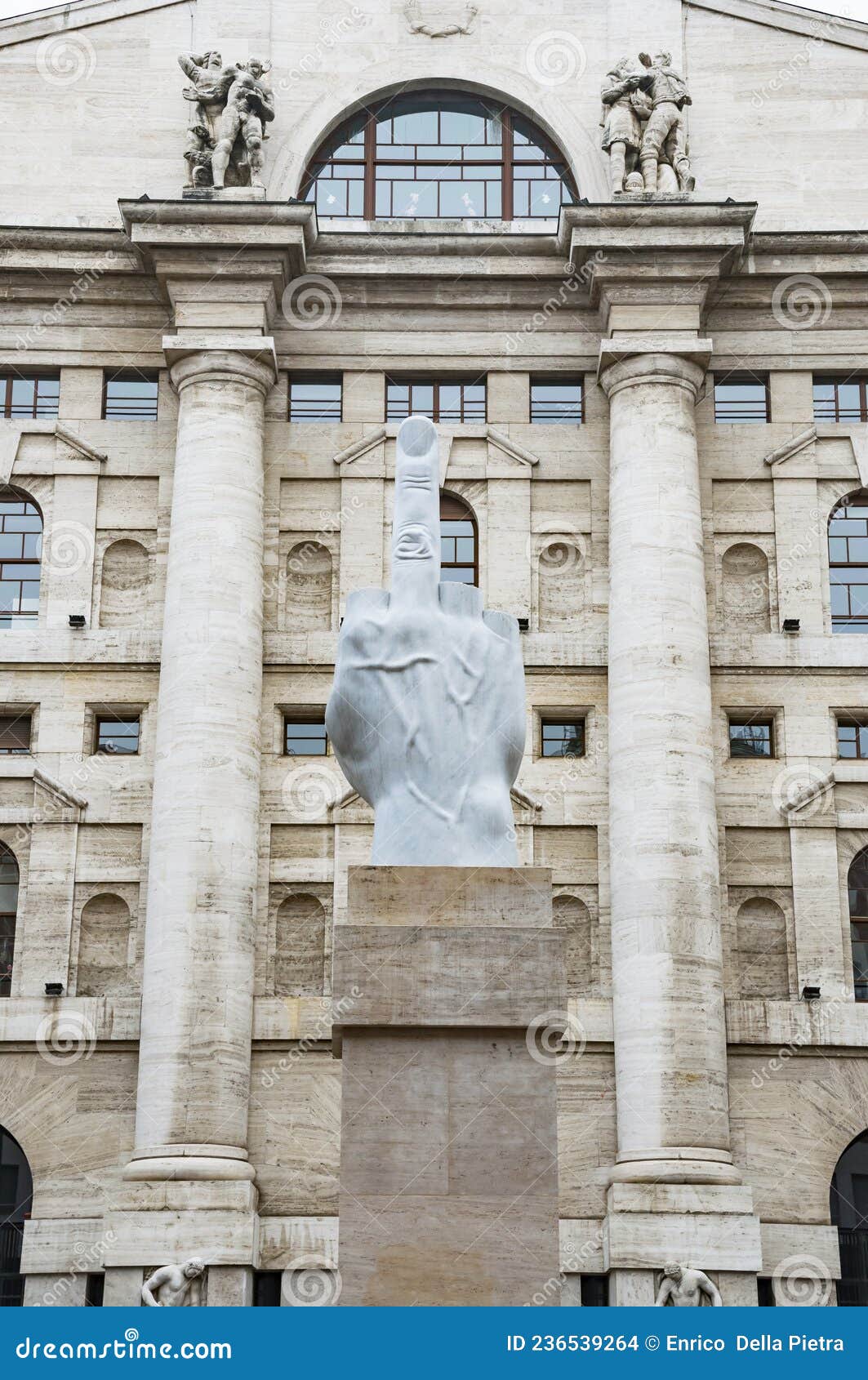 The Famous Catellan Finger, a Monument Located in Front of the Stock ...