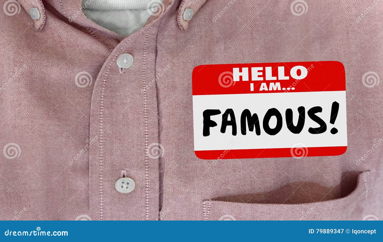 famous celebrity hello name tag vip fame