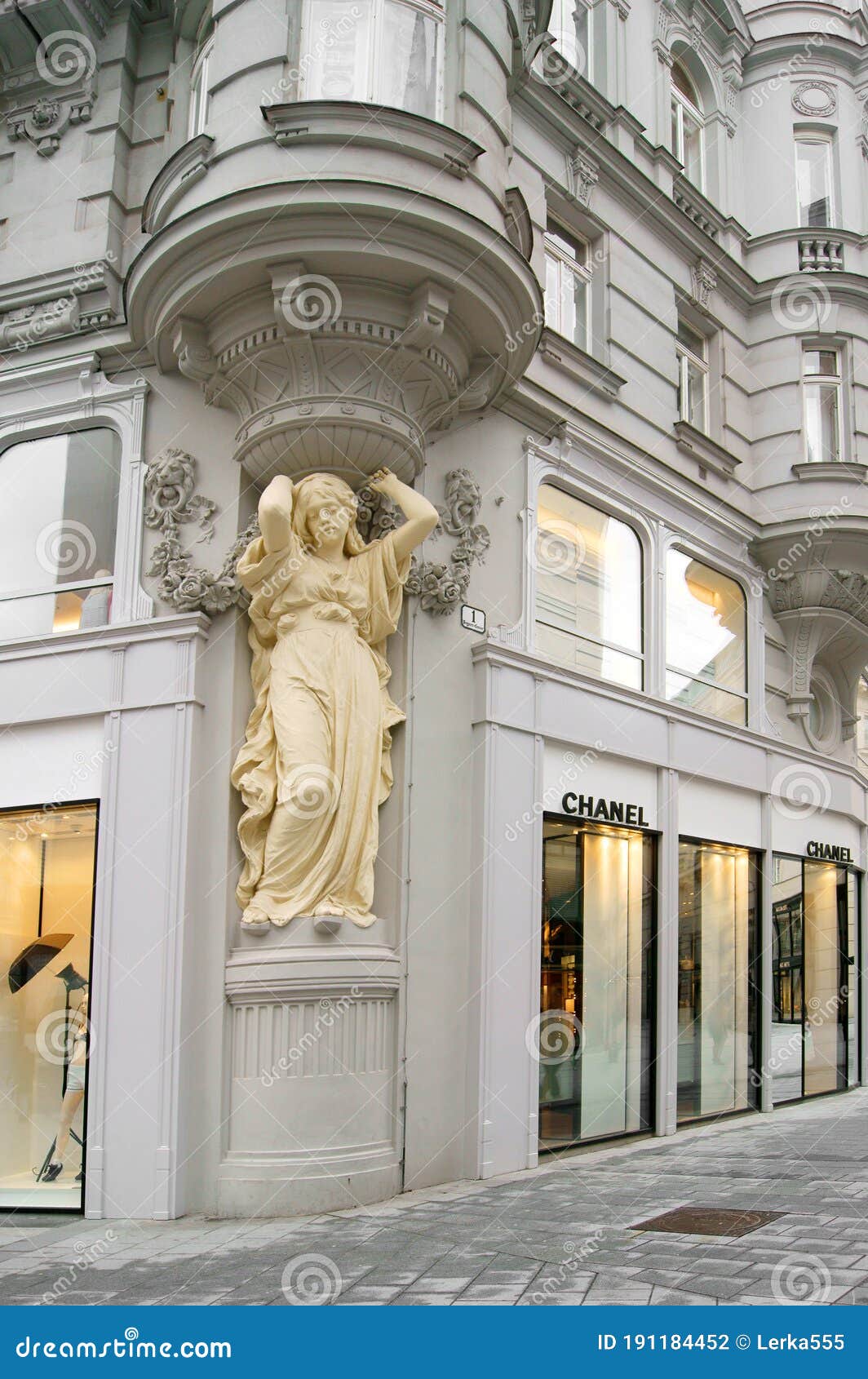 Windswept Caius Ride Famous Chanel Boutique on Tuchlauben Street in Center of Vienna Editorial  Photography - Image of historical, lifestyle: 191184452